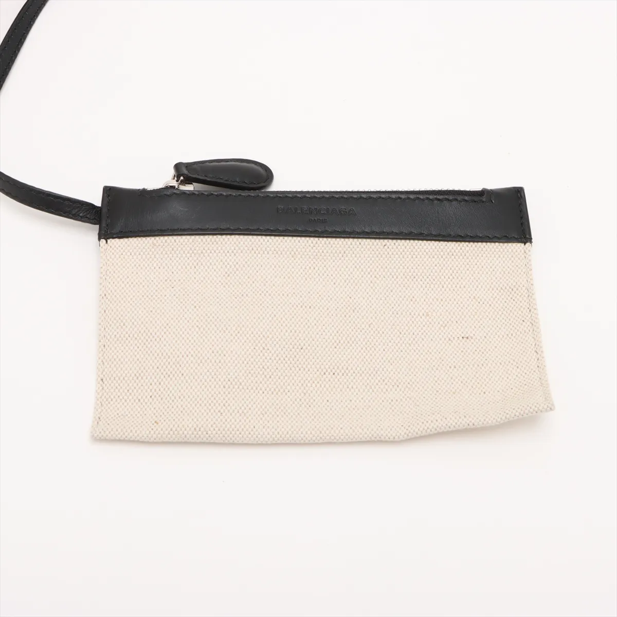 Navy Cabas XS Canvas x Leather 2WAY Handbag Beige x Black 390346 — view 11