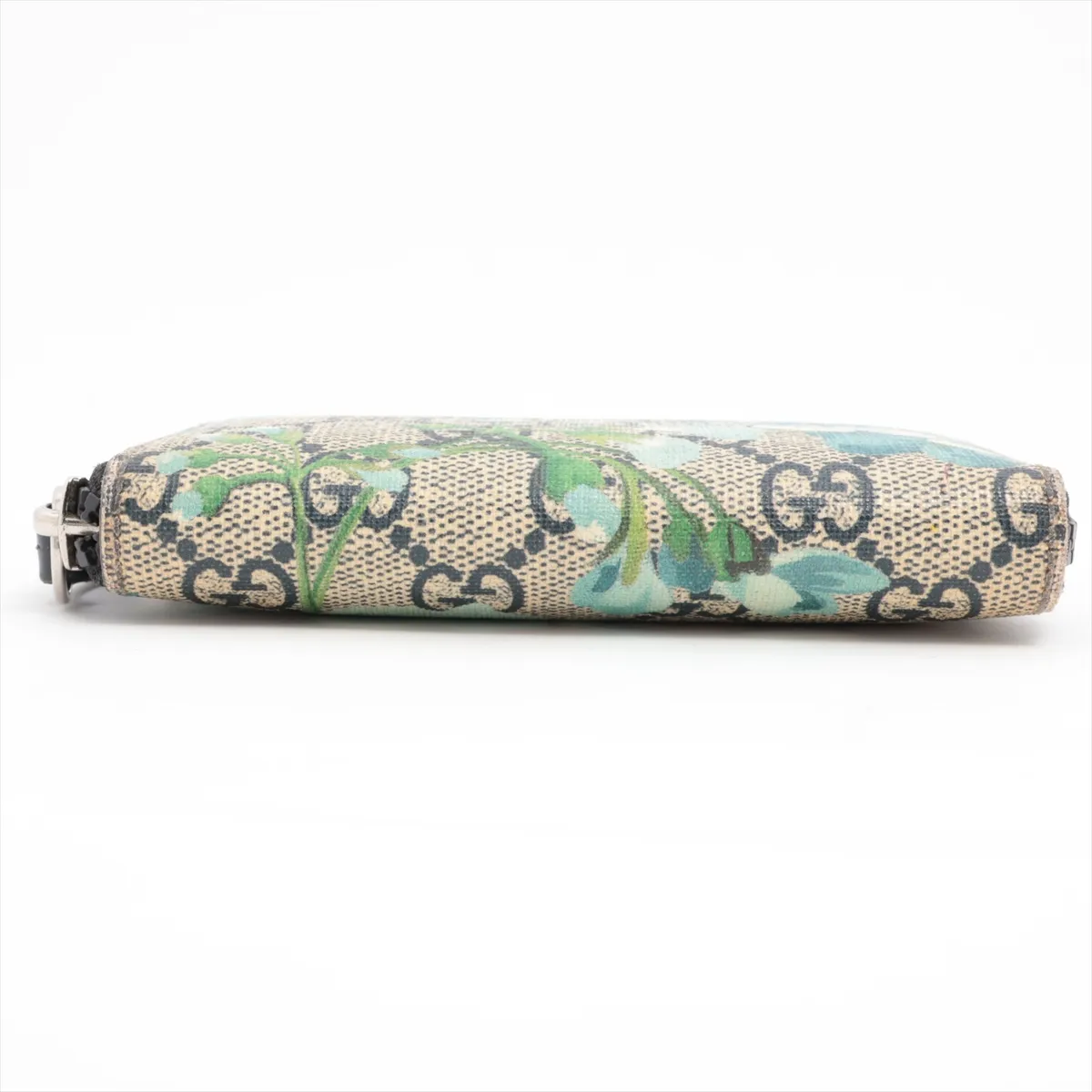 GG Blooms 410220 PVC x Leather Coin Case Beige x Blue — view 8