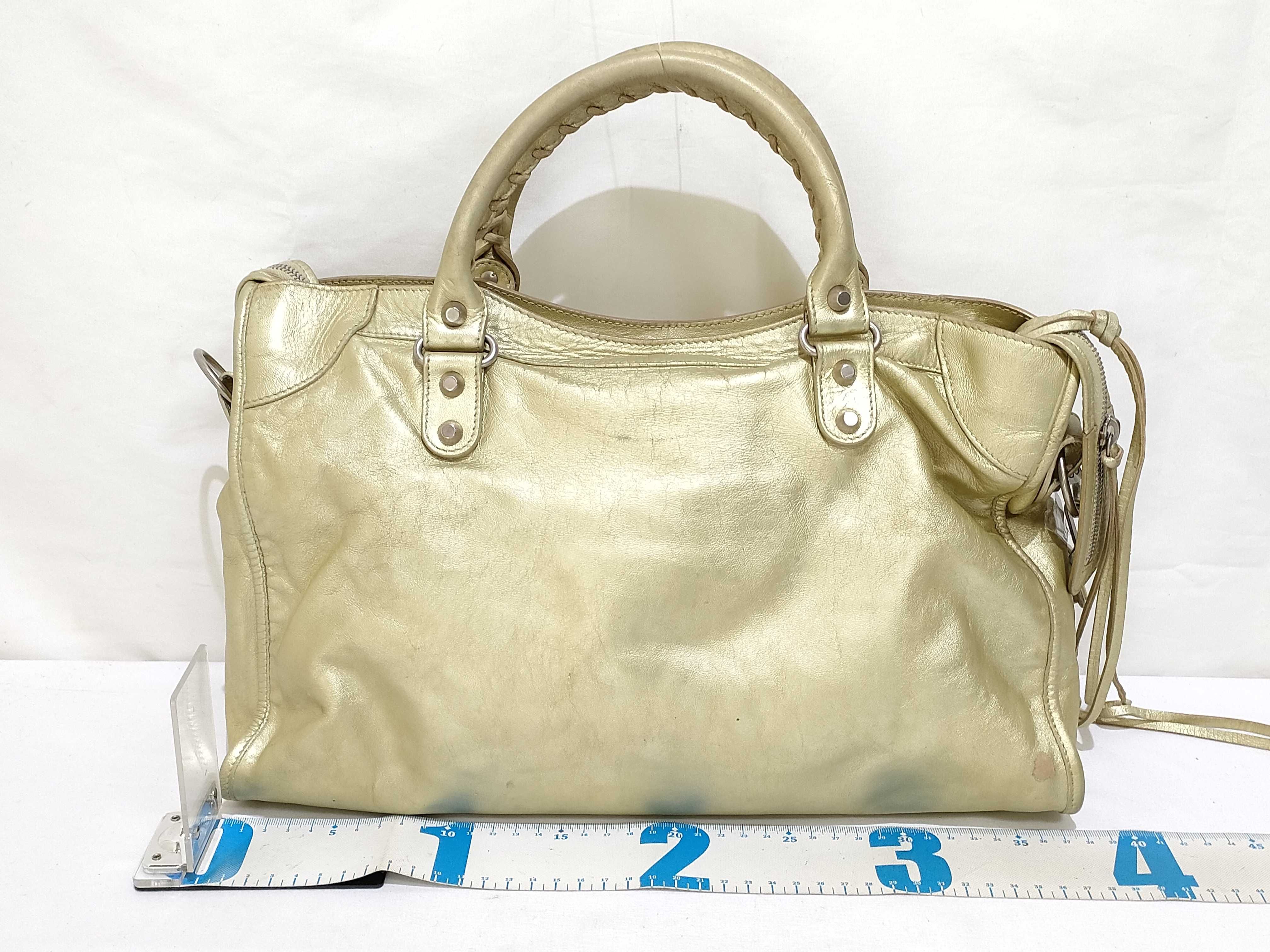 PH - Classic City Metallic Gold Leather Handbag — view 2