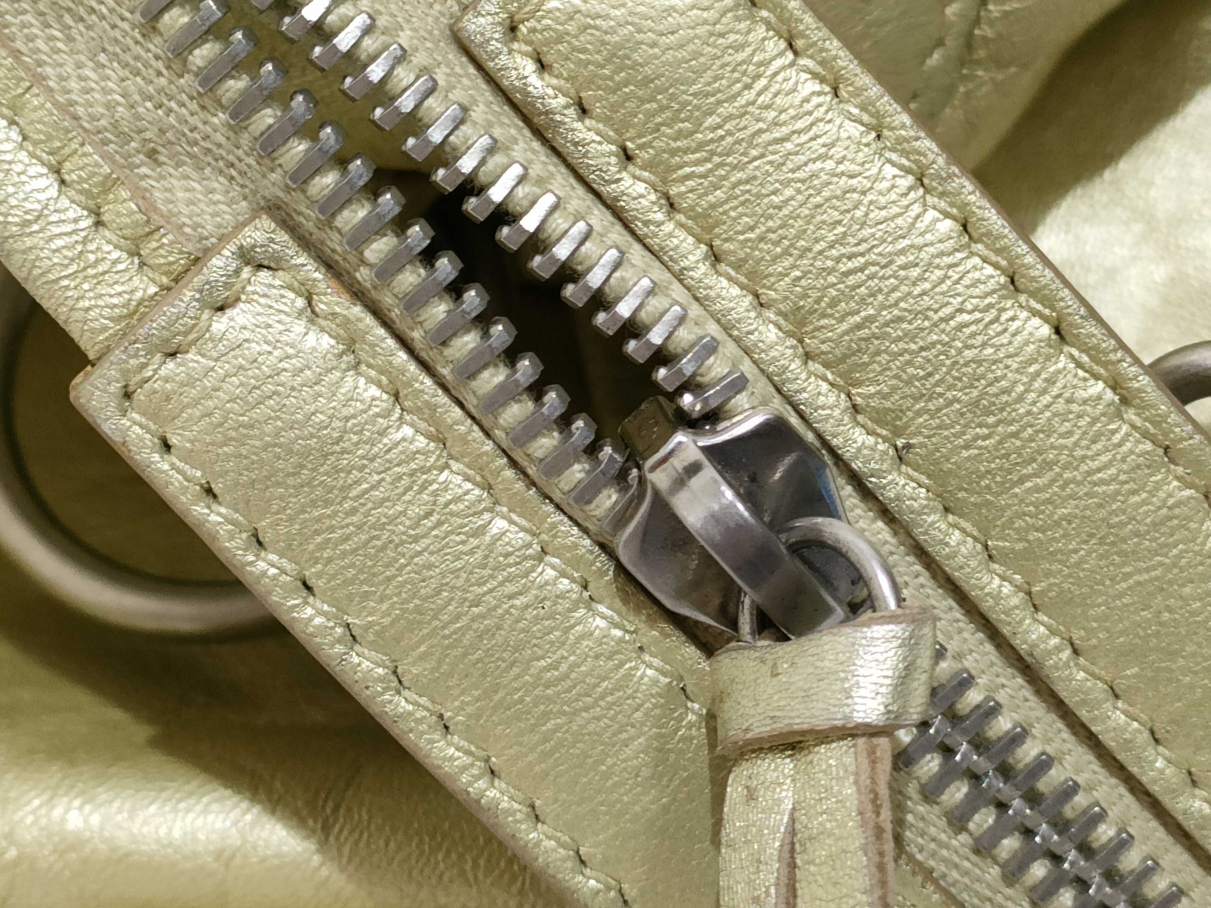 PH - Classic City Metallic Gold Leather Handbag — view 13