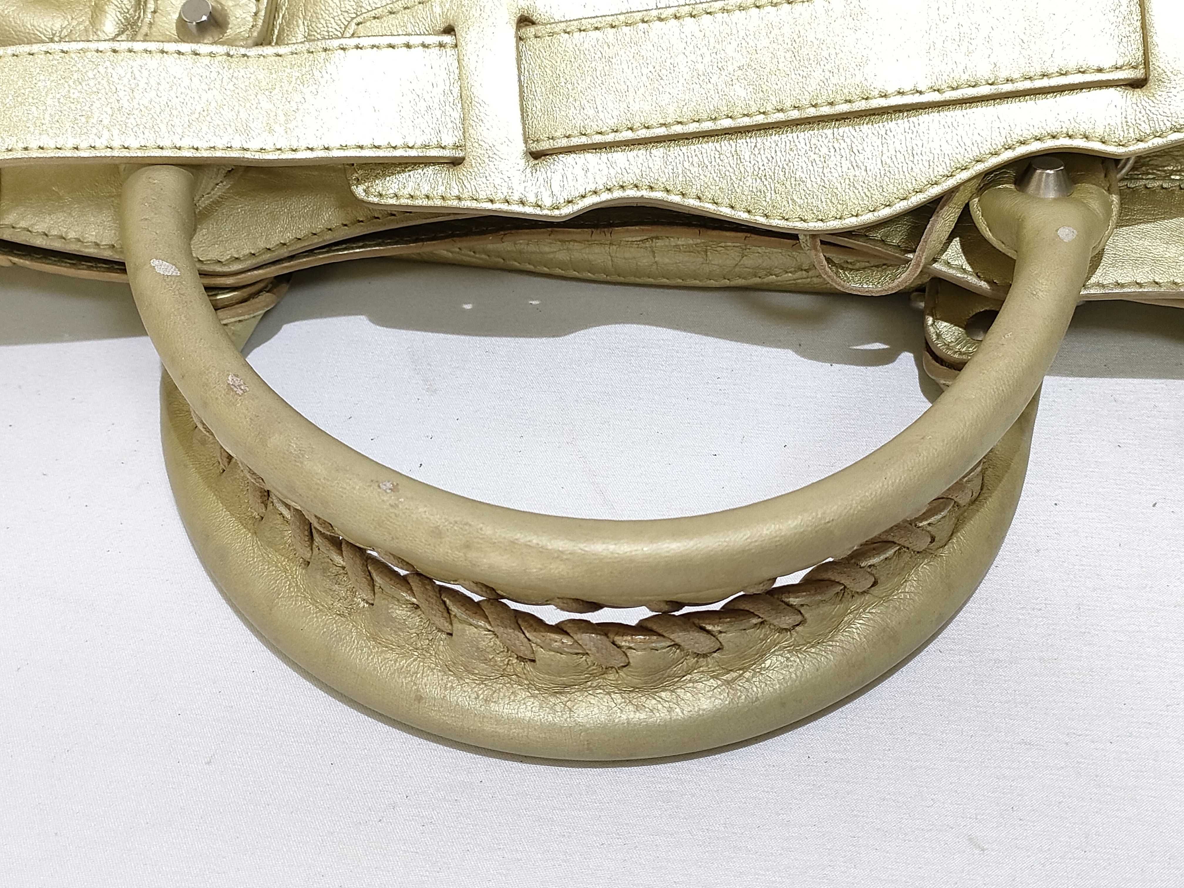 PH - Classic City Metallic Gold Leather Handbag — view 3