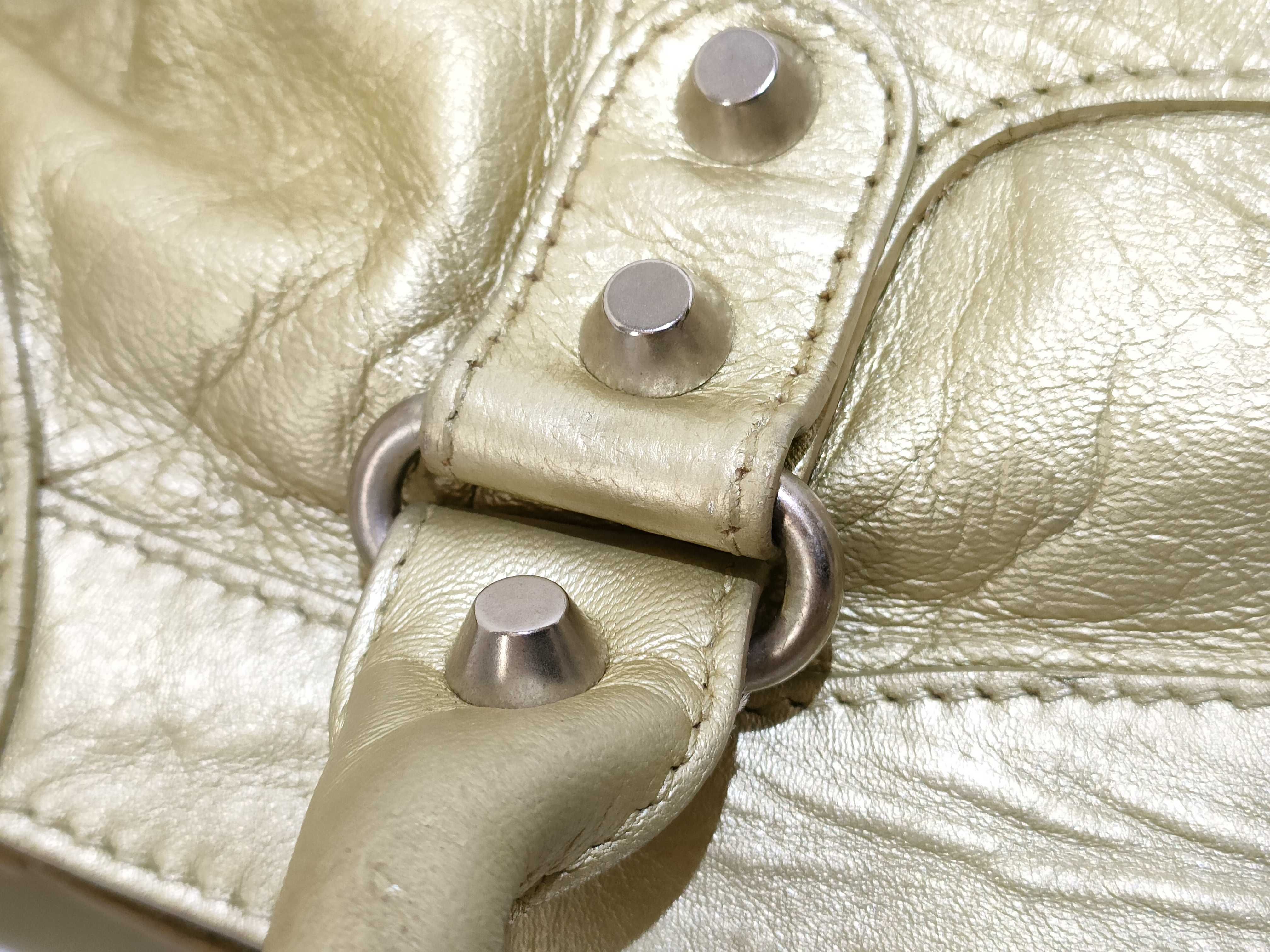 PH - Classic City Metallic Gold Leather Handbag — view 5