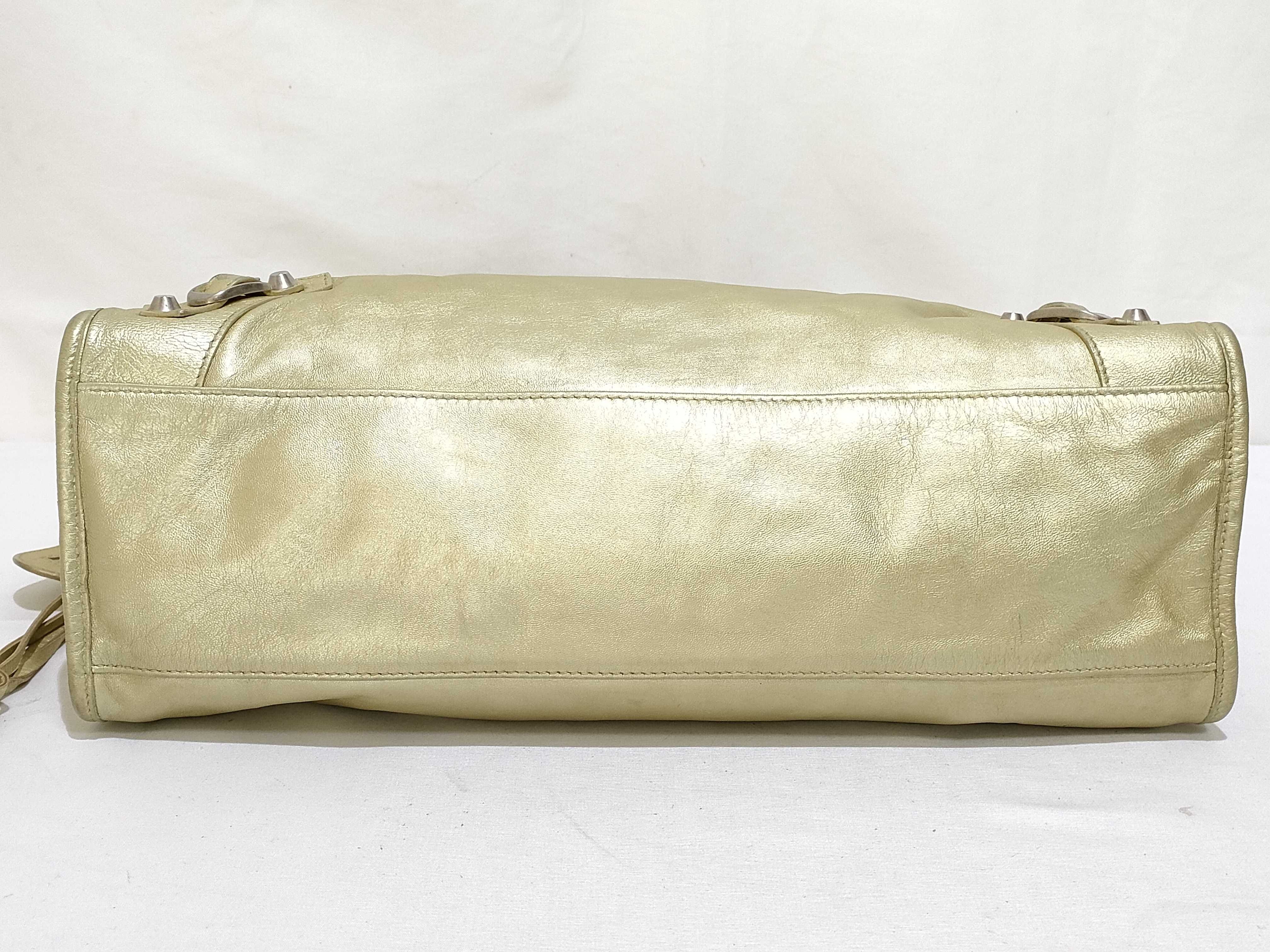 PH - Classic City Metallic Gold Leather Handbag — view 7
