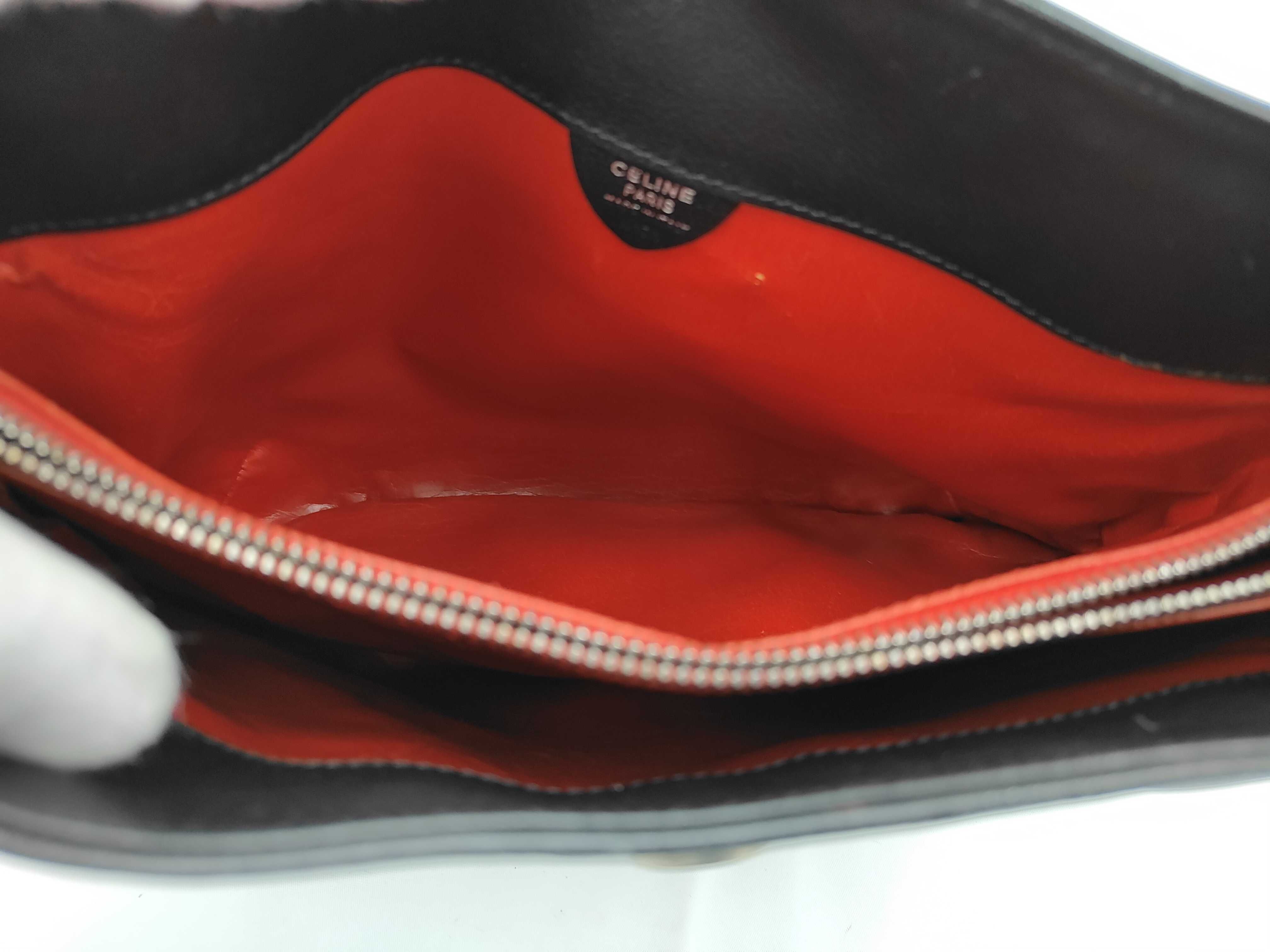 Leather Shoulder Bag, Black — view 9