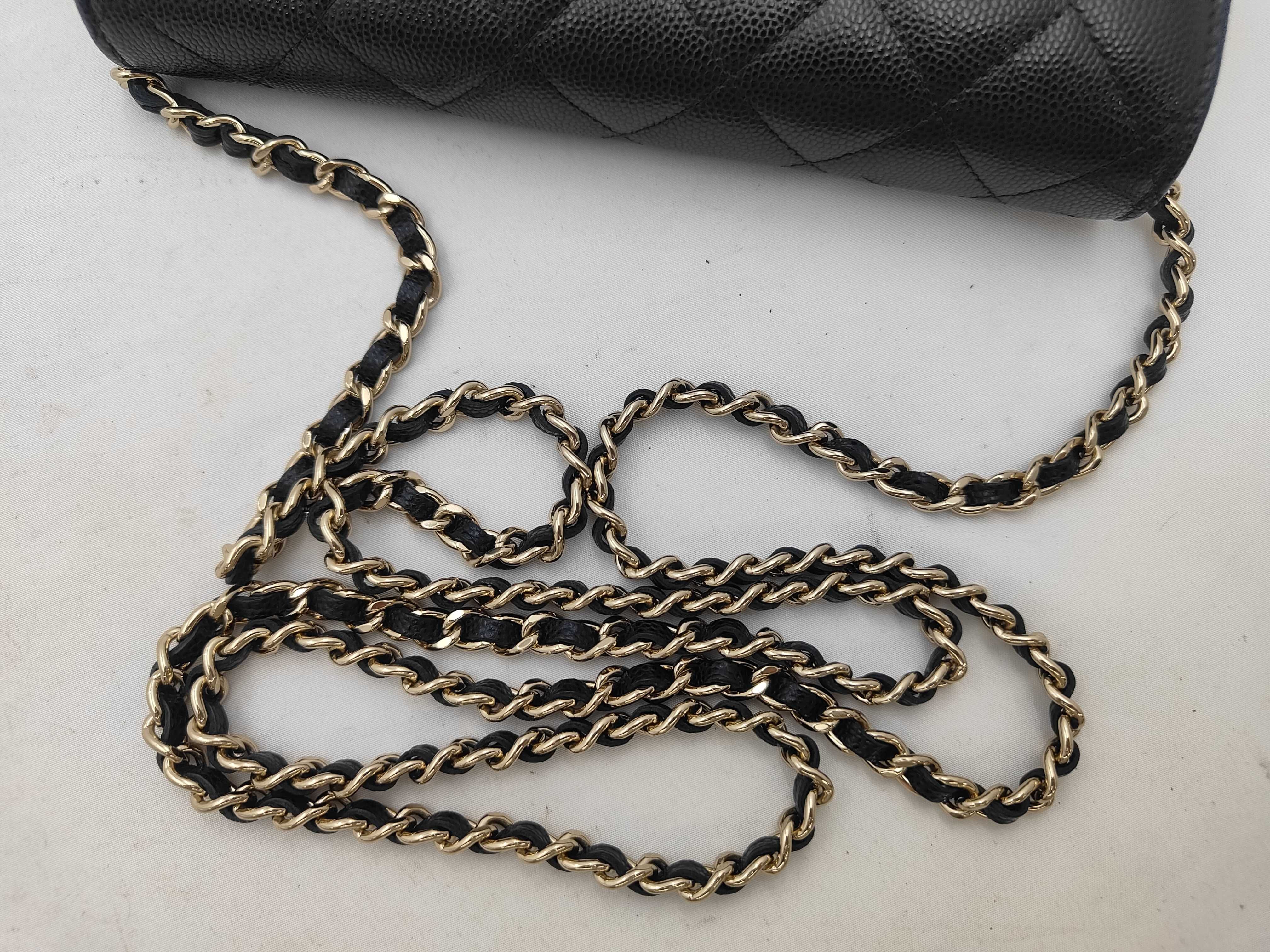 WOC Black Calfskin Rhinestone Button Shoulder Bag — view 3