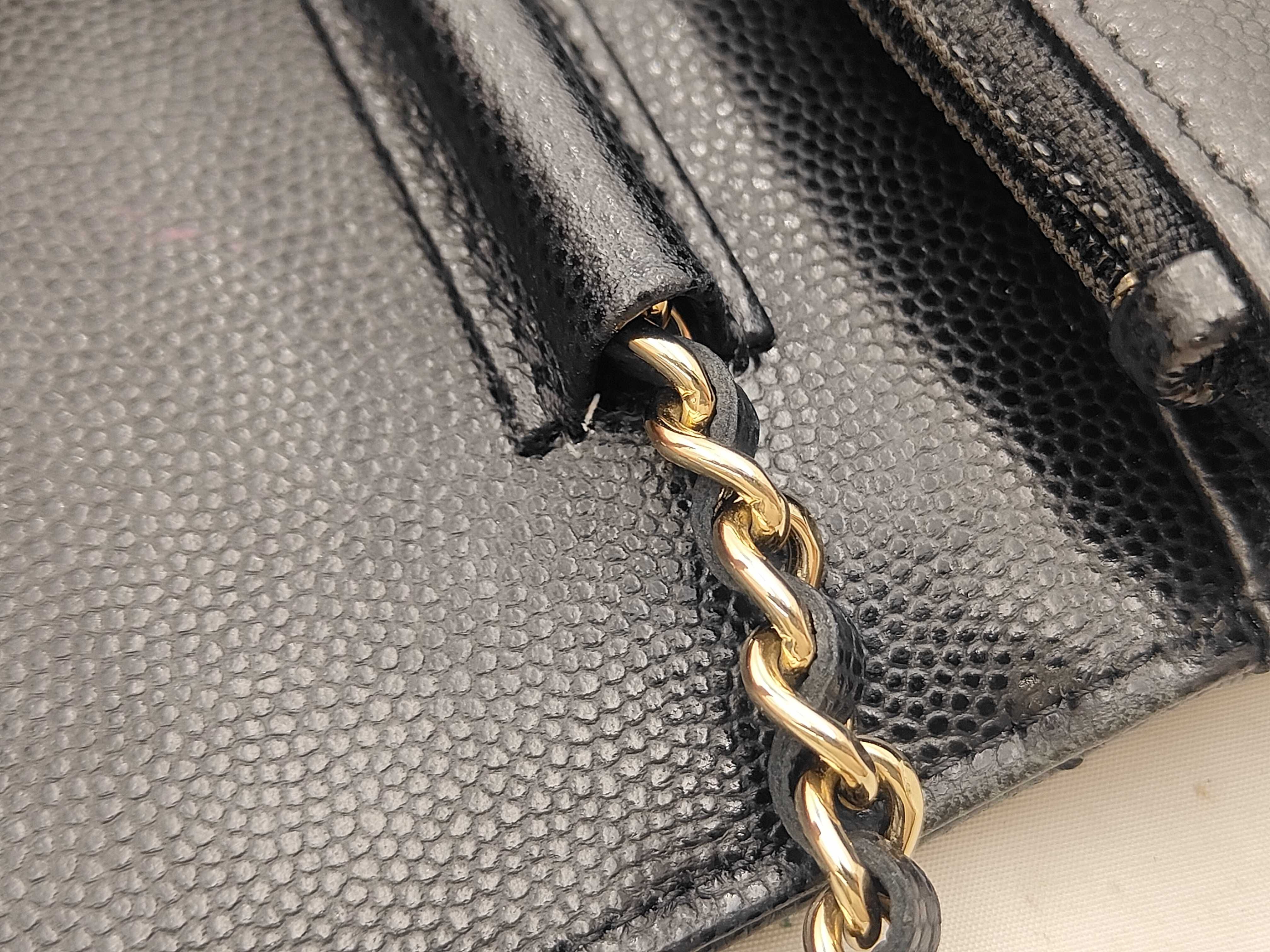 WOC Black Calfskin Rhinestone Button Shoulder Bag — view 5