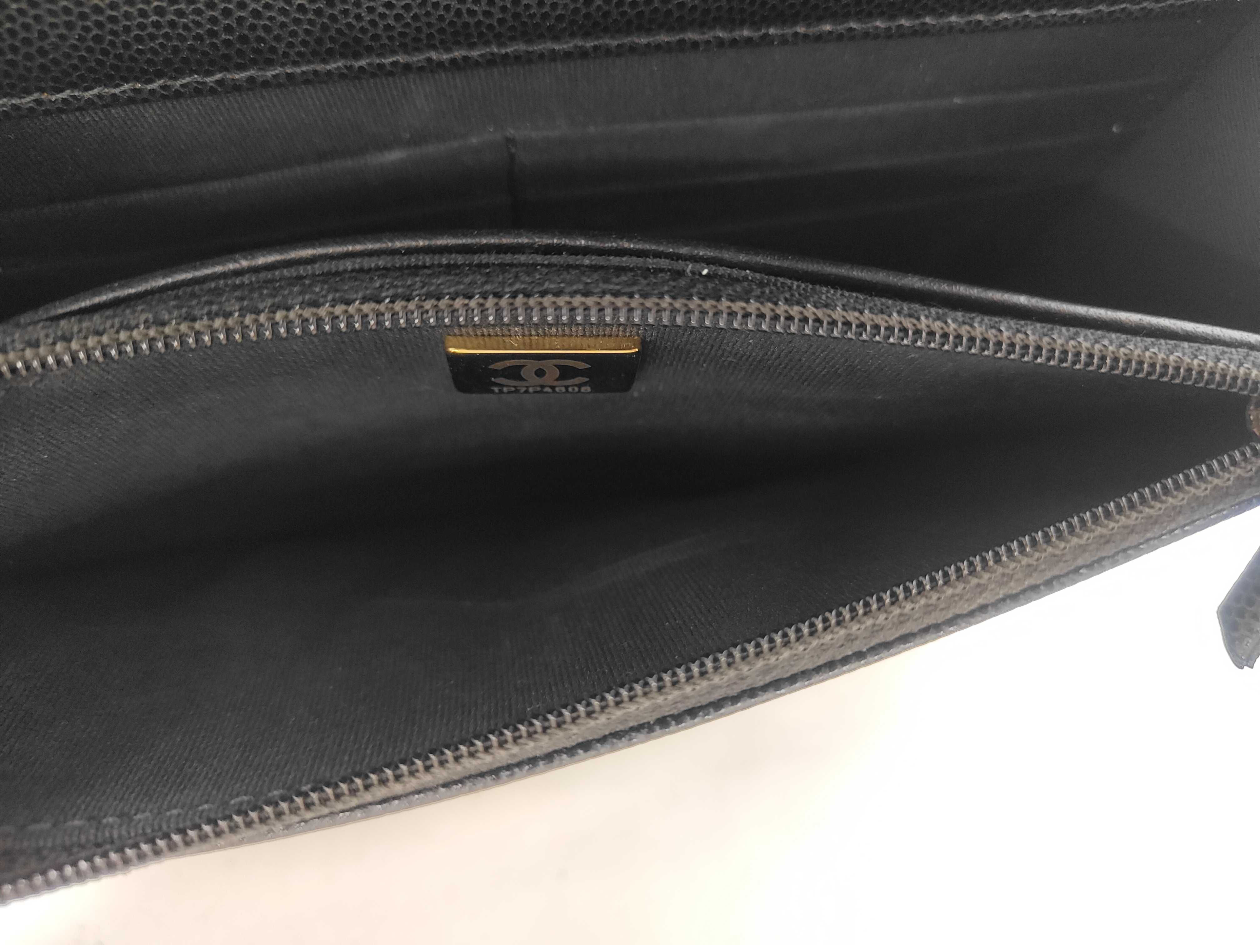 WOC Black Calfskin Rhinestone Button Shoulder Bag — view 9