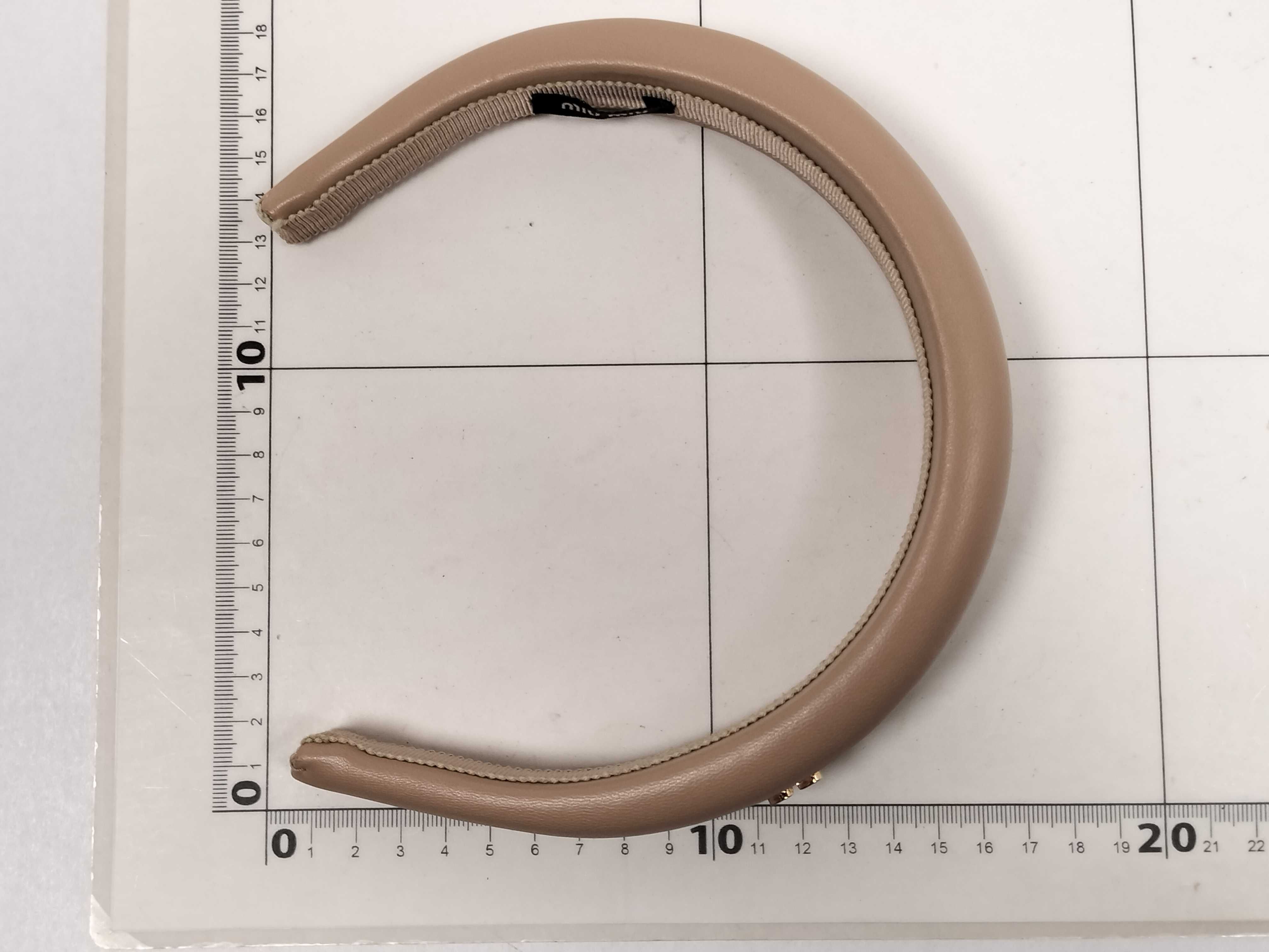 Leather Headband, Beige Hair Accessory — view 4