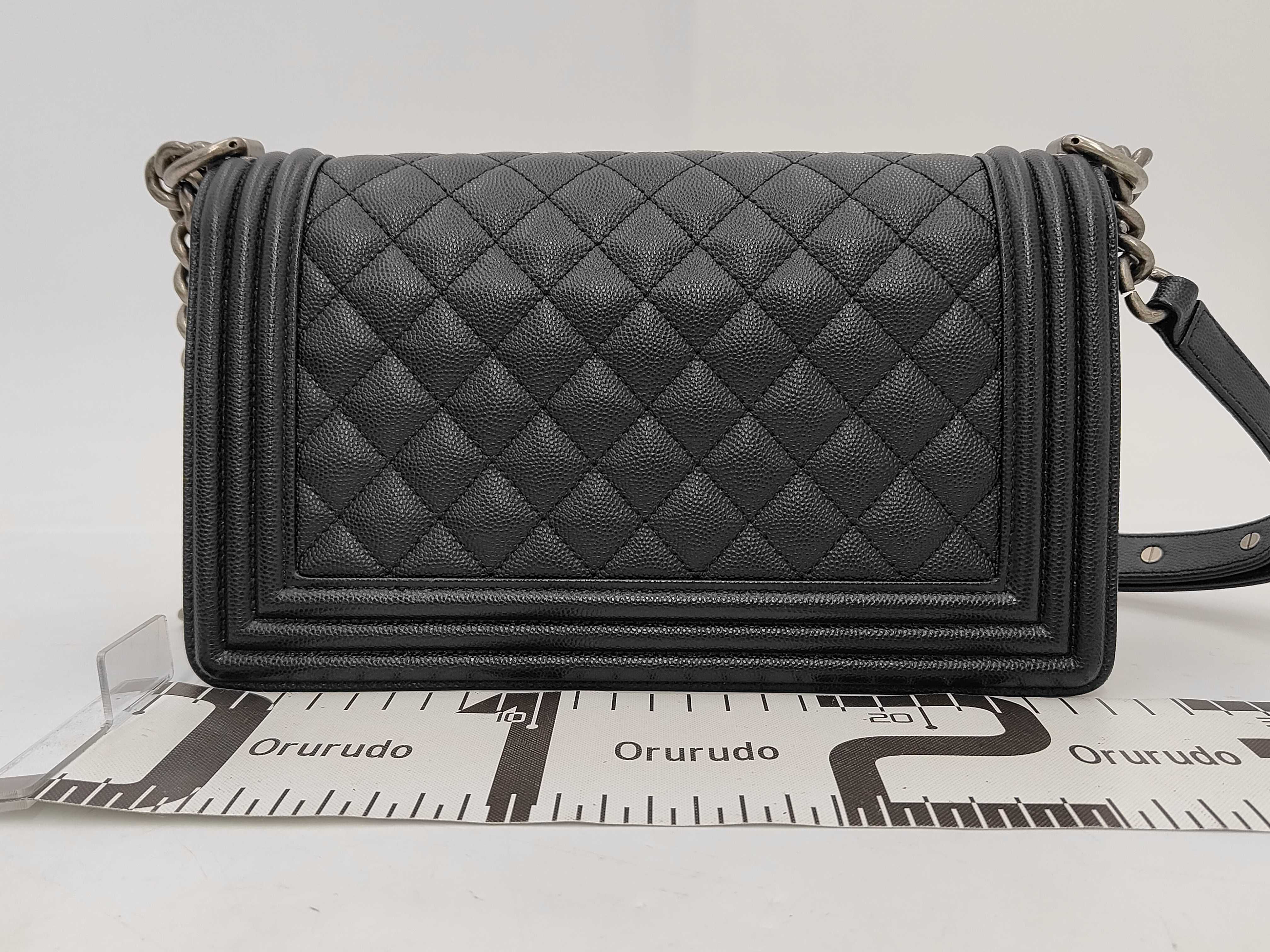 Boy Chanel 25 Caviar Plate Shoulder Bag — view 2