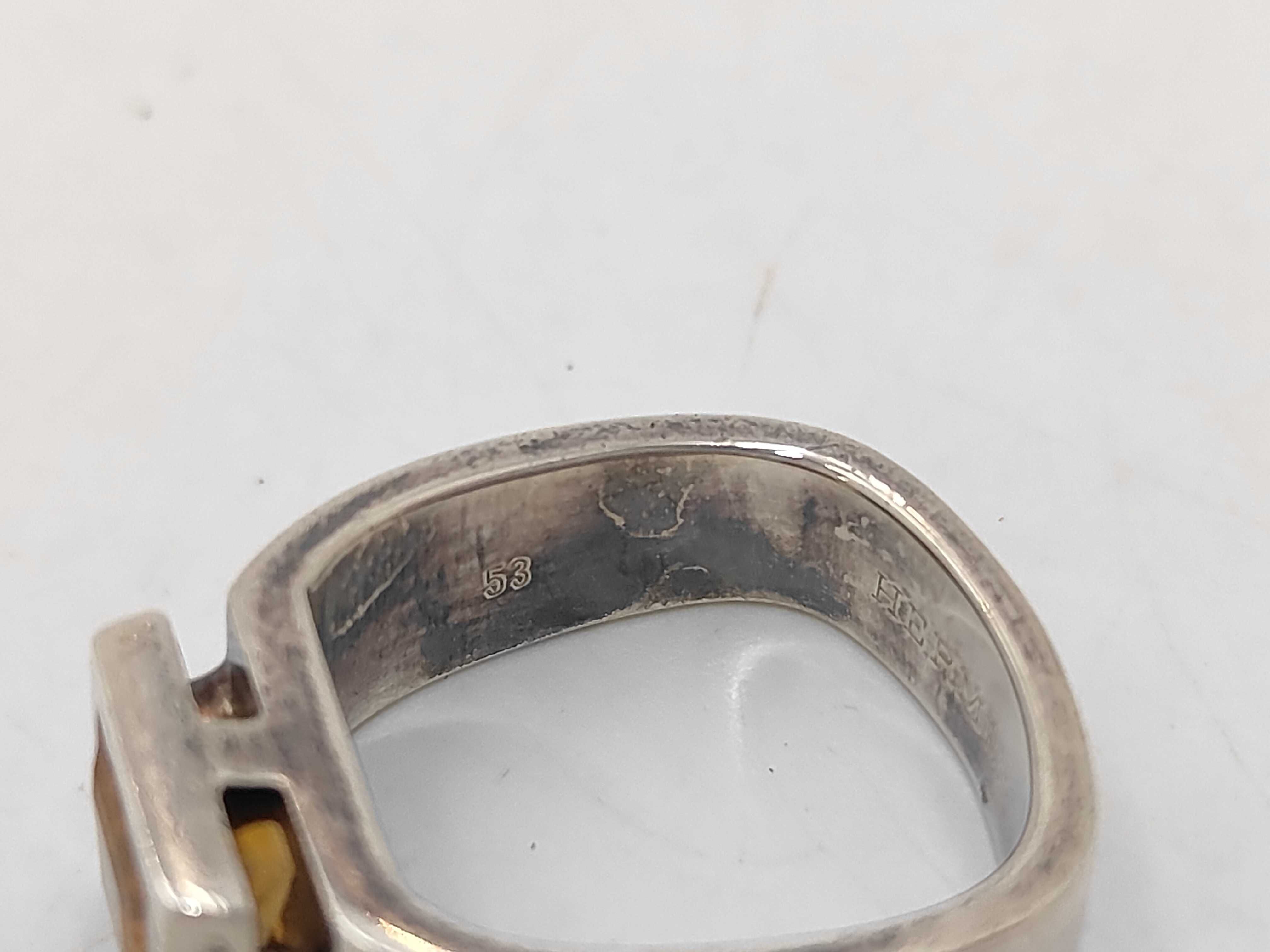 Citrine Square Cut Sterling Silver Ring — view 4