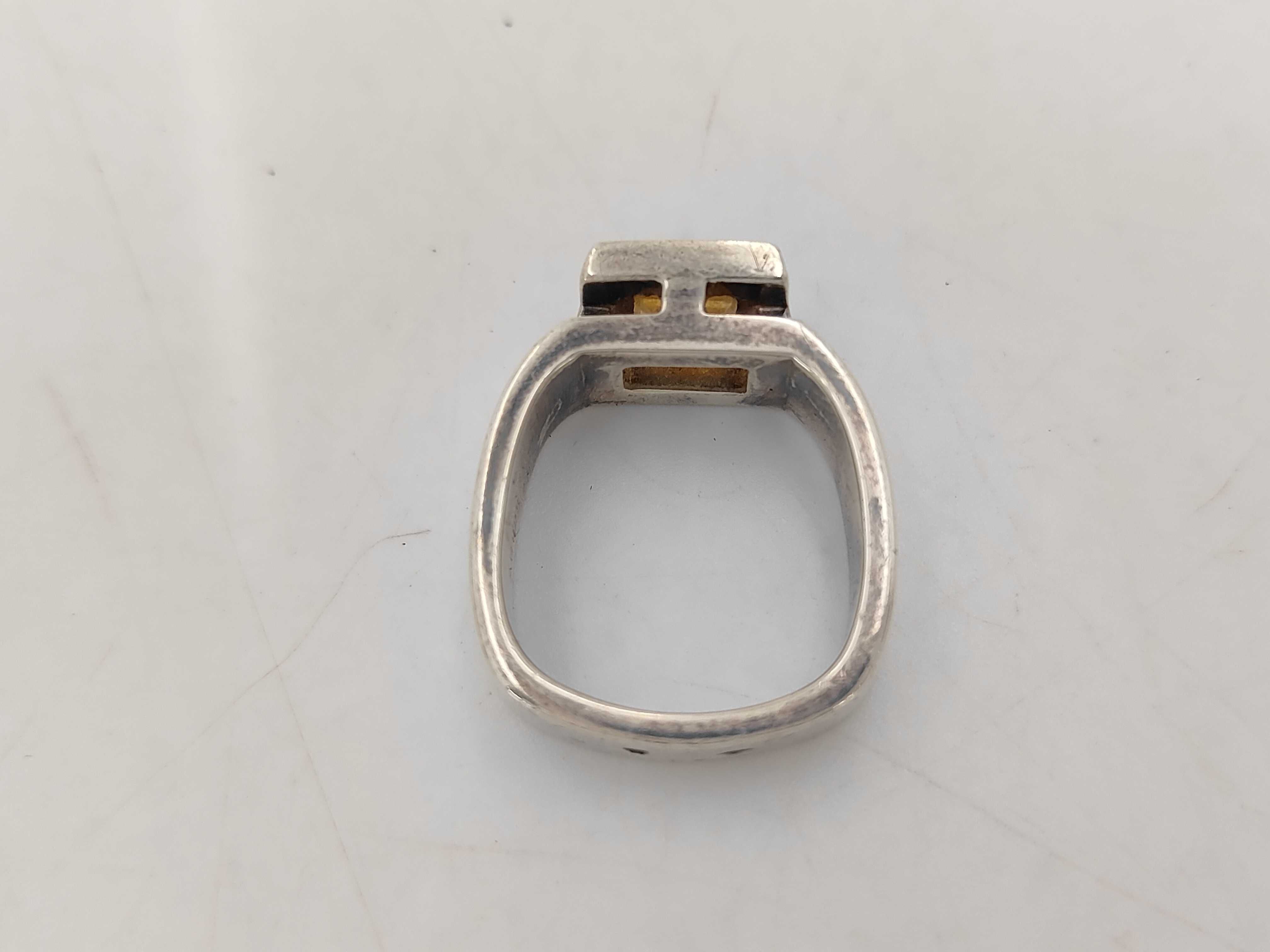 Citrine Square Cut Sterling Silver Ring — view 6