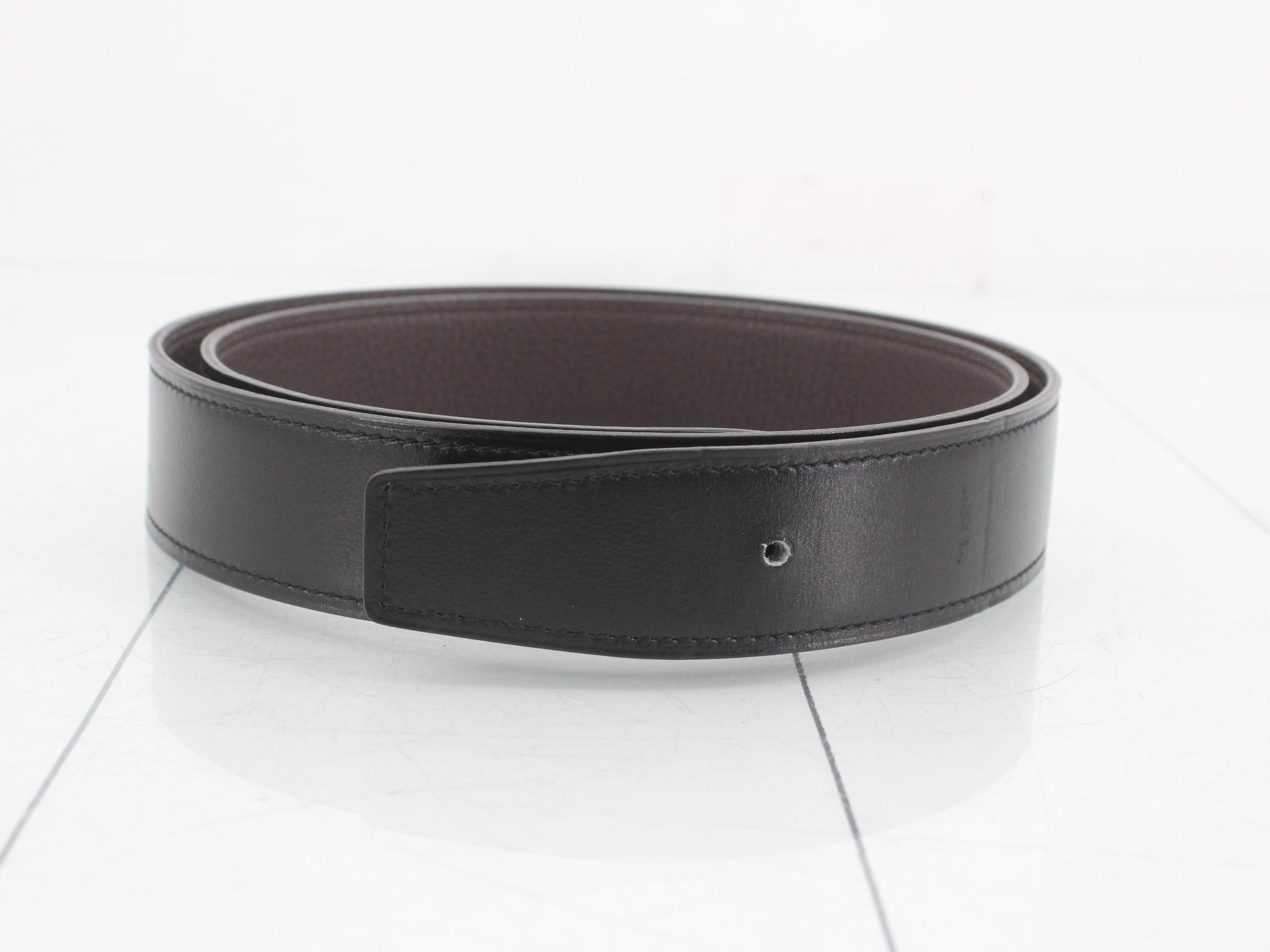 Constance H belt, A stamp, size 85, brown/black