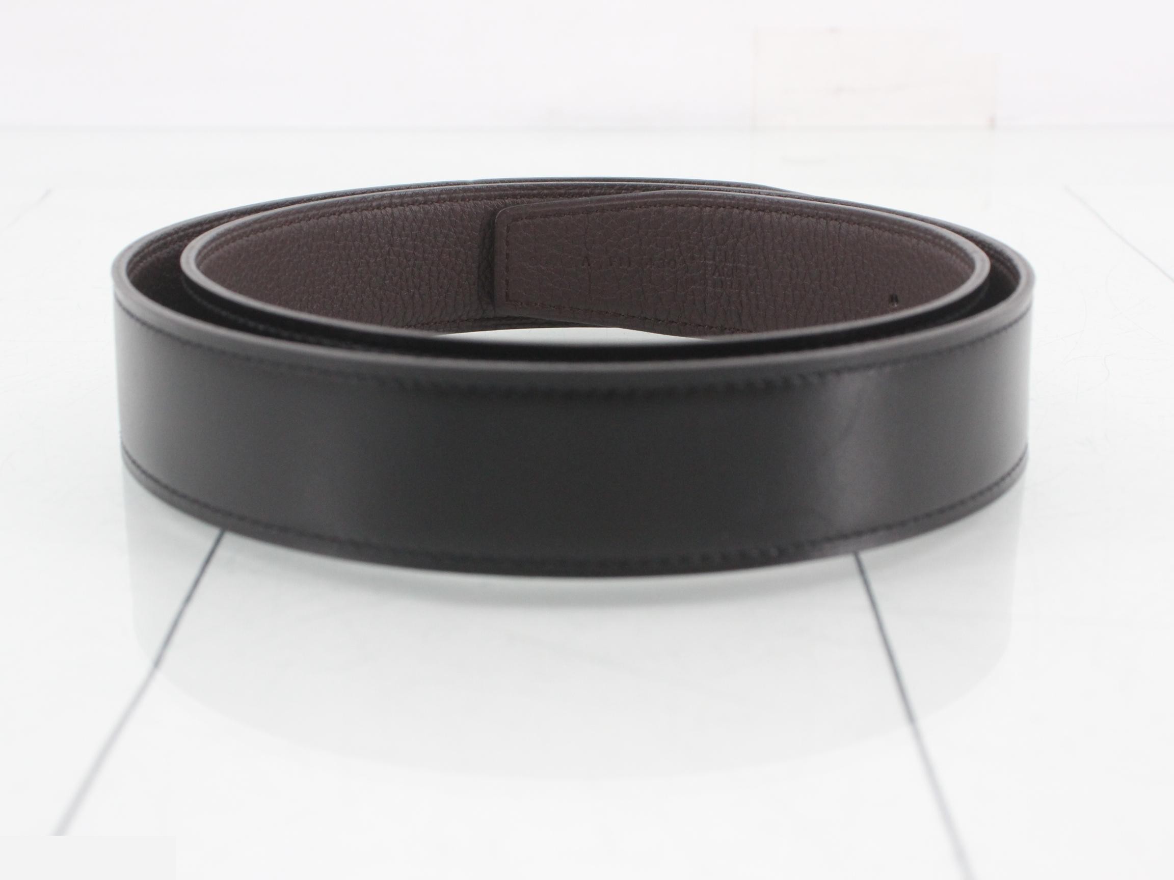 Constance H belt, A stamp, size 85, brown/black — view 2