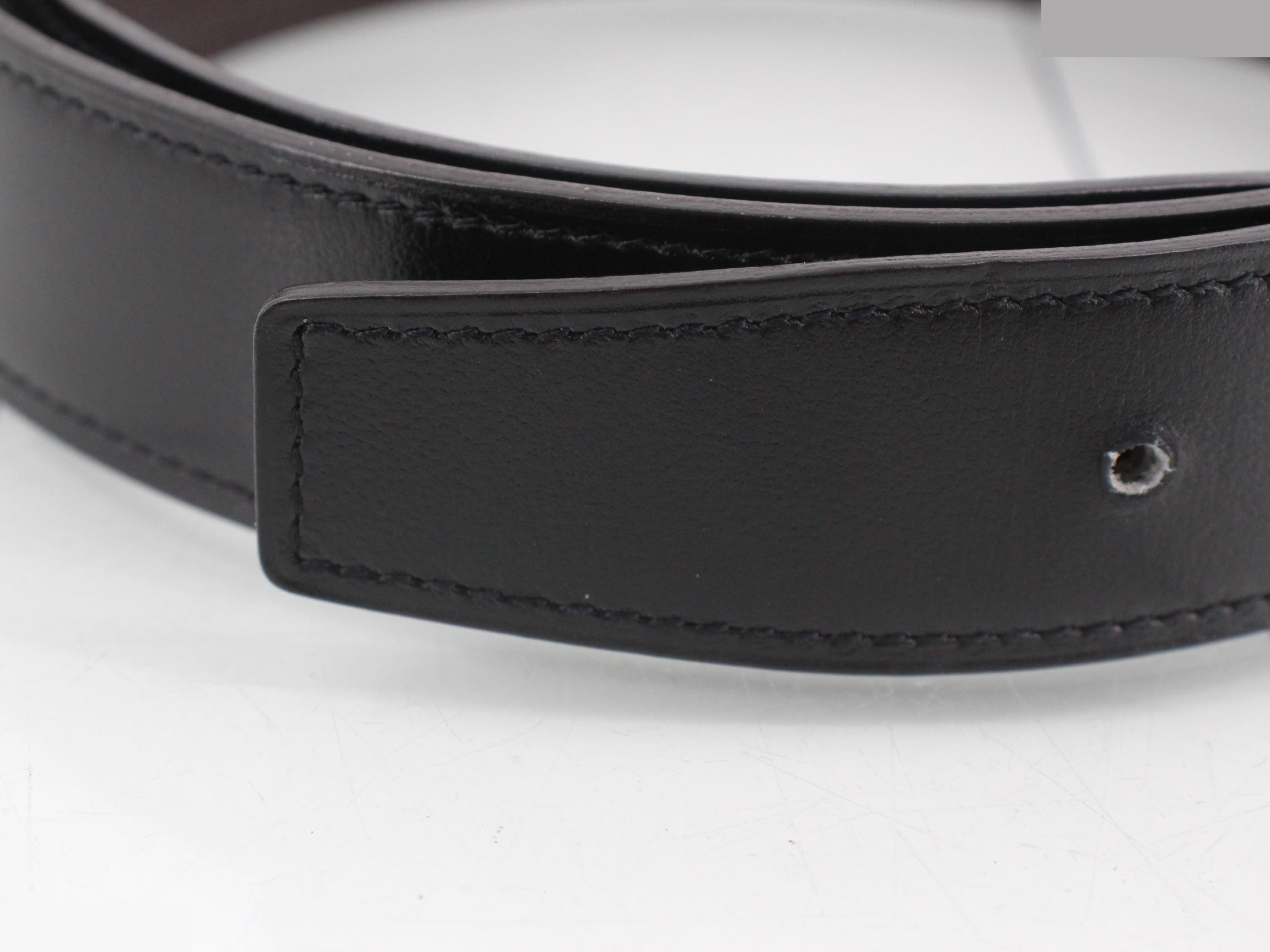 Constance H belt, A stamp, size 85, brown/black — view 3