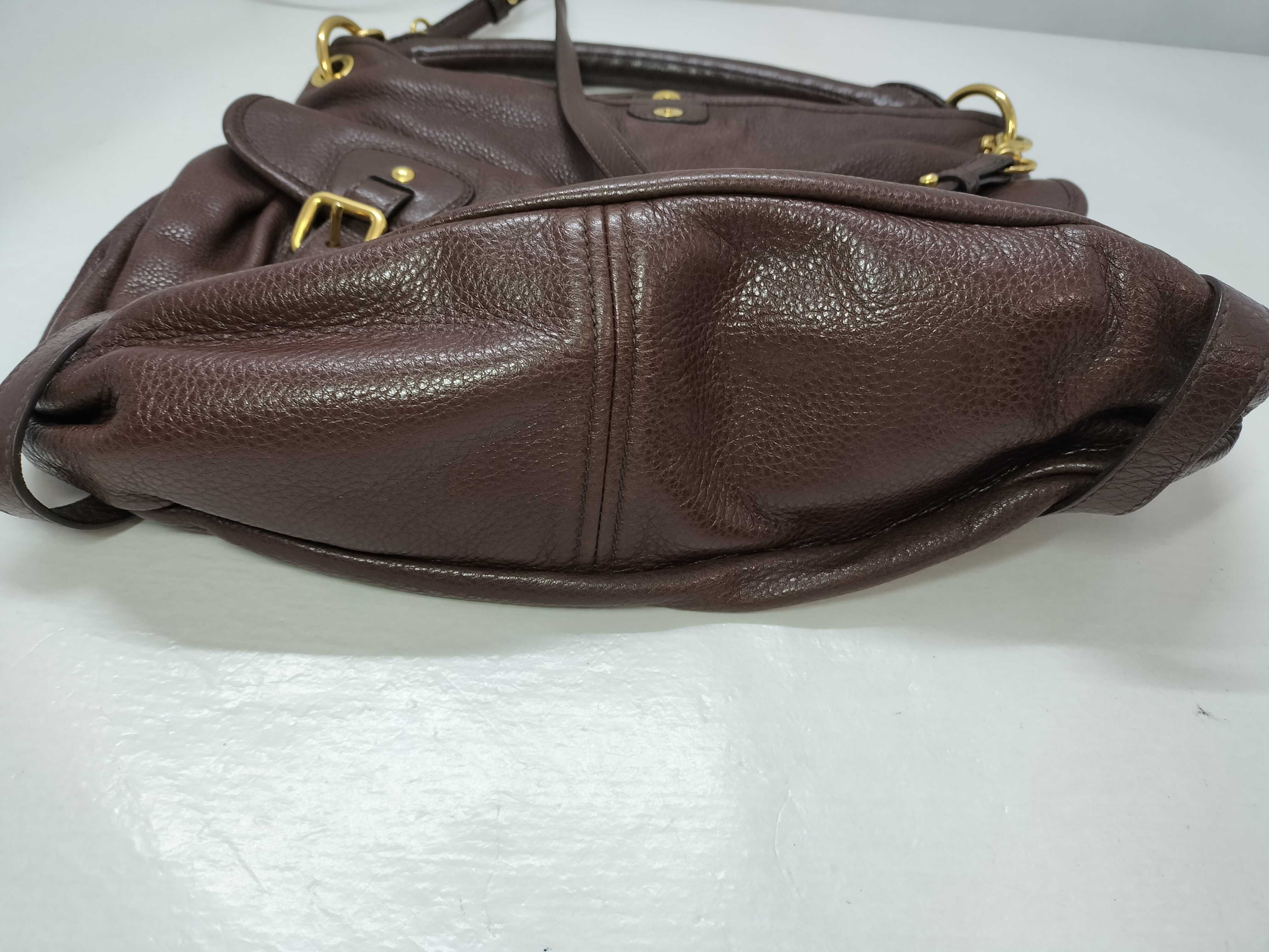 handbag, 2-way leather shoulder bag, brown. — view 13