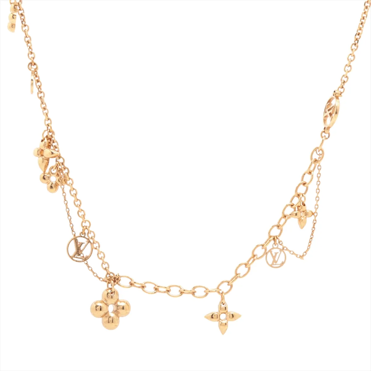 M64855 Collier Blooming OB0179 Necklace, GP Gold. Shows