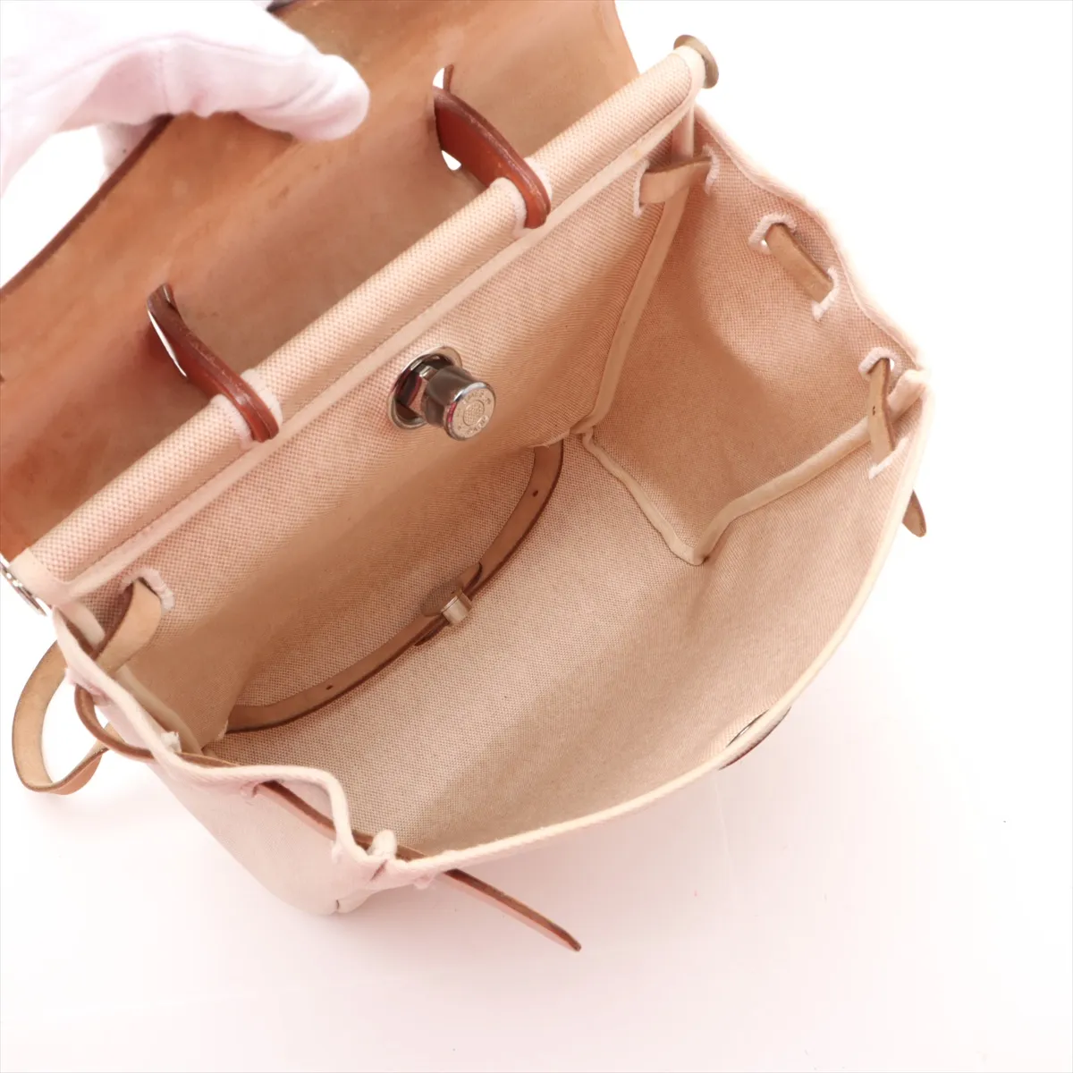 Ale Bag Ad PM Toile Ash x Vash Hunter Beige x Natural Silver Hardware E:2001 — view 7