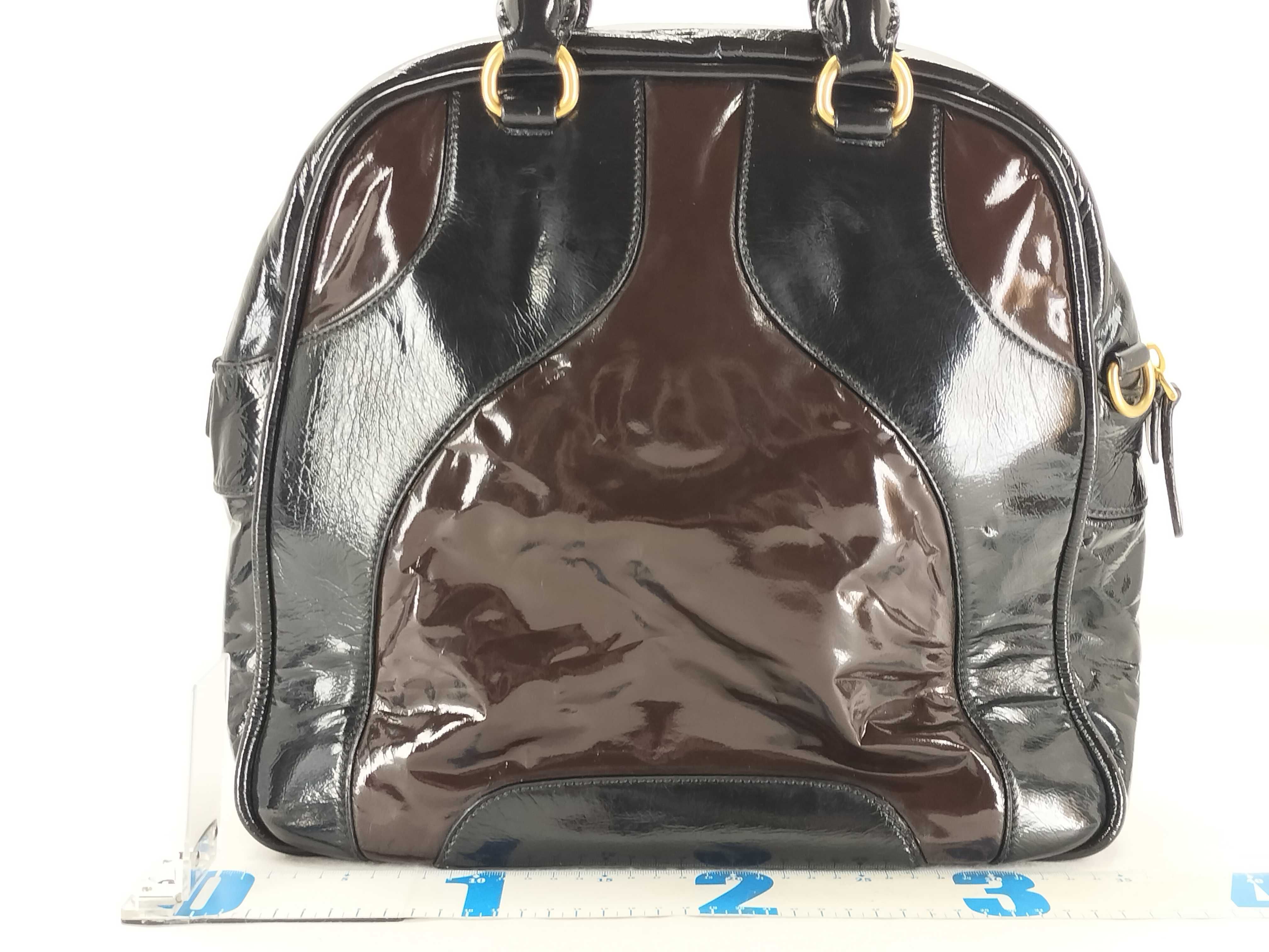 patent leather handbag — view 2