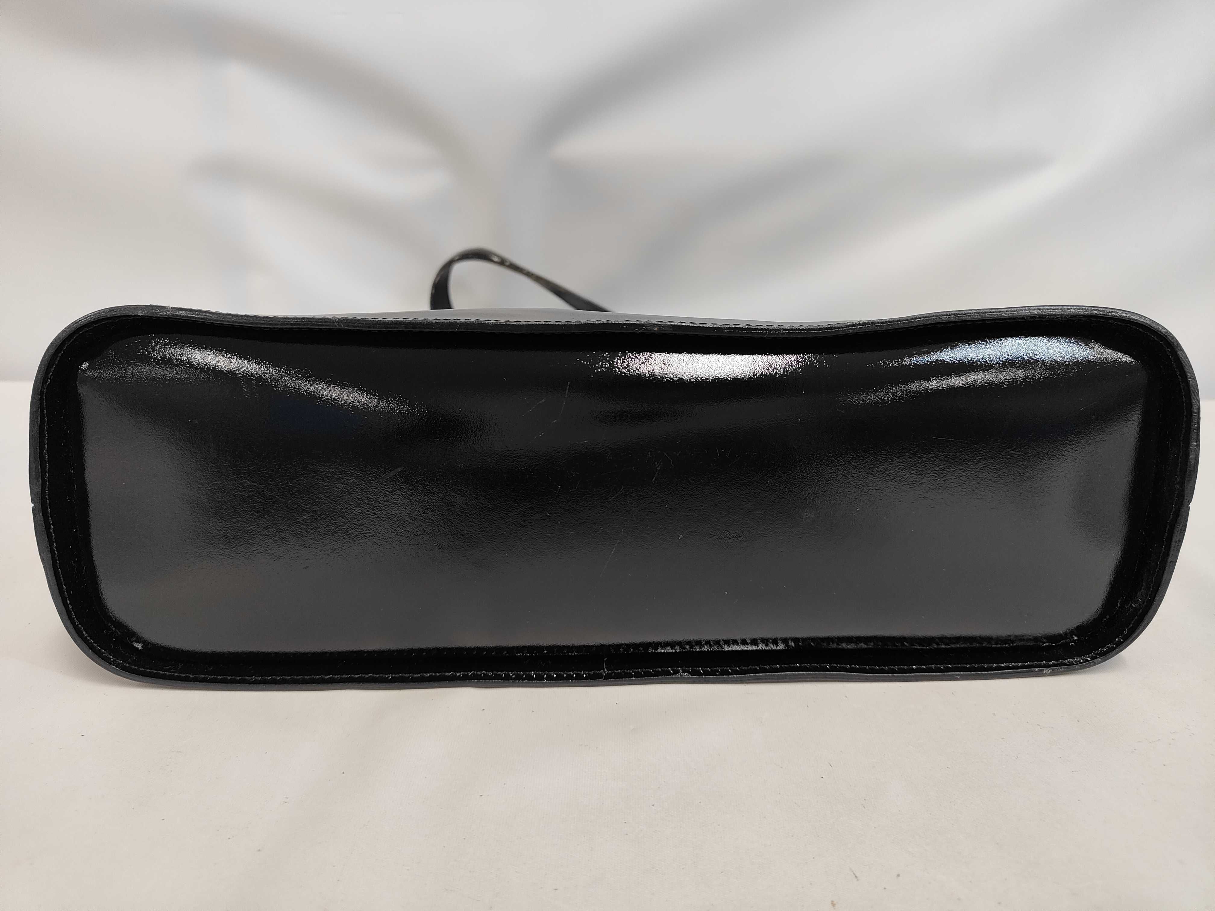 Leather Handbag with Gold Hardware, Black Handbag — view 4
