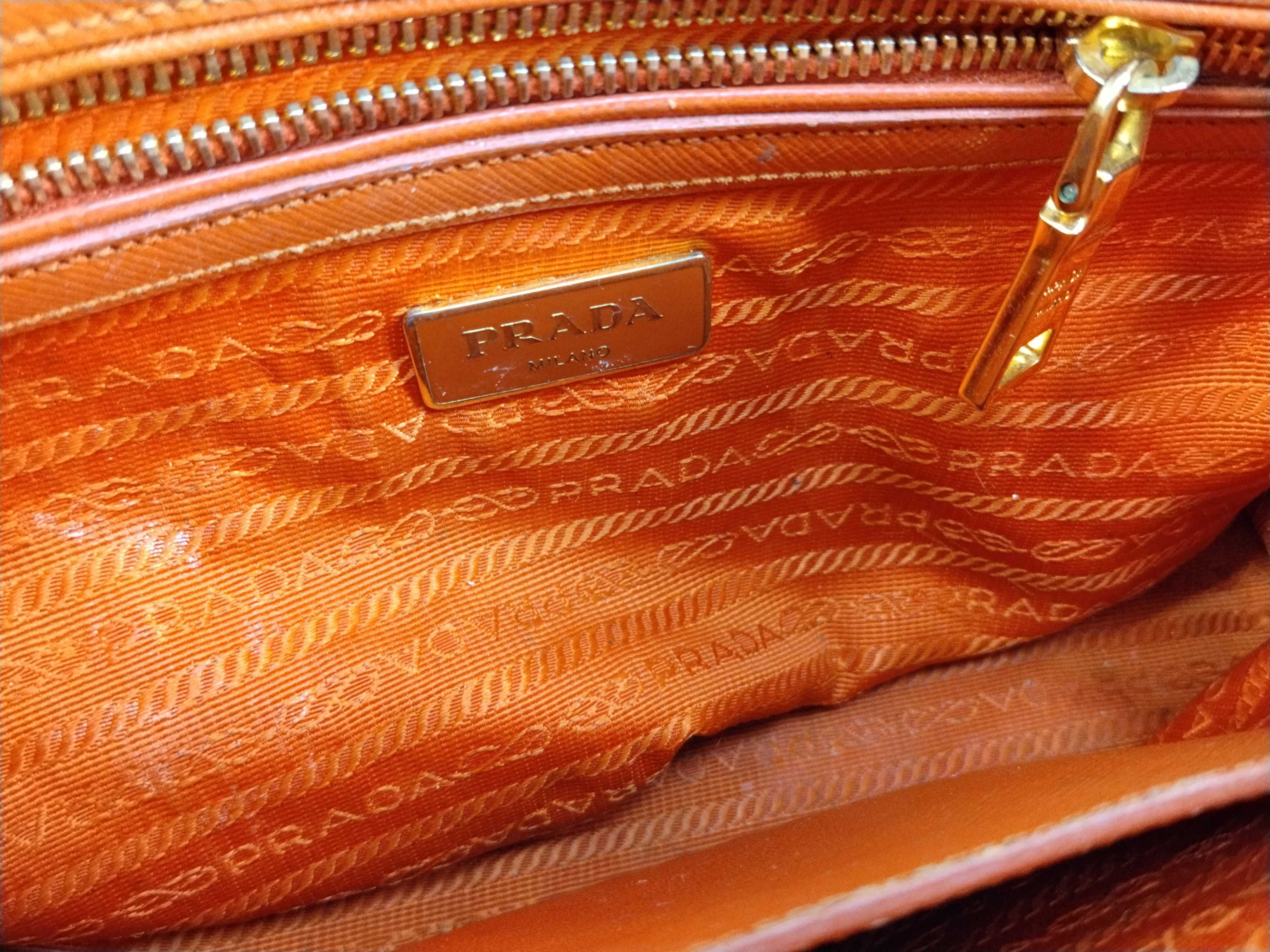 2-way bag with long strap, Saffiano leather, Luxe Pallas, orange handbag — view 12