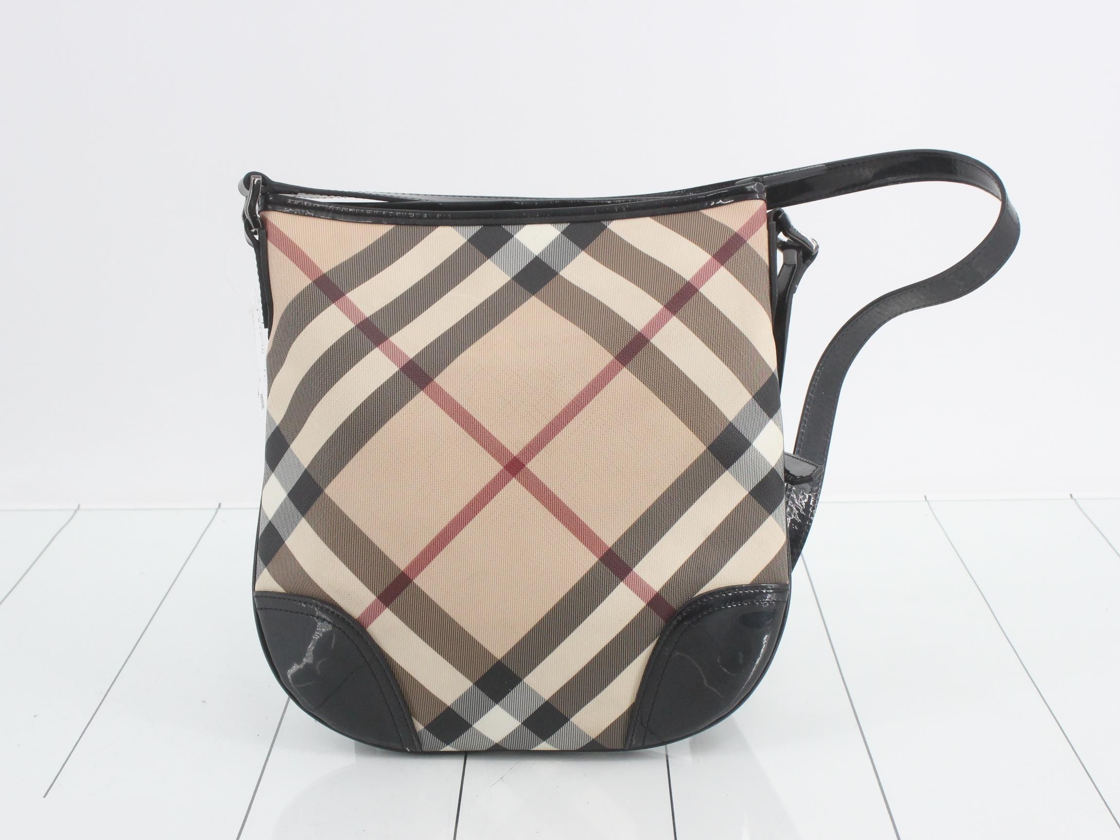 check pattern enamel shoulder bag — view 2