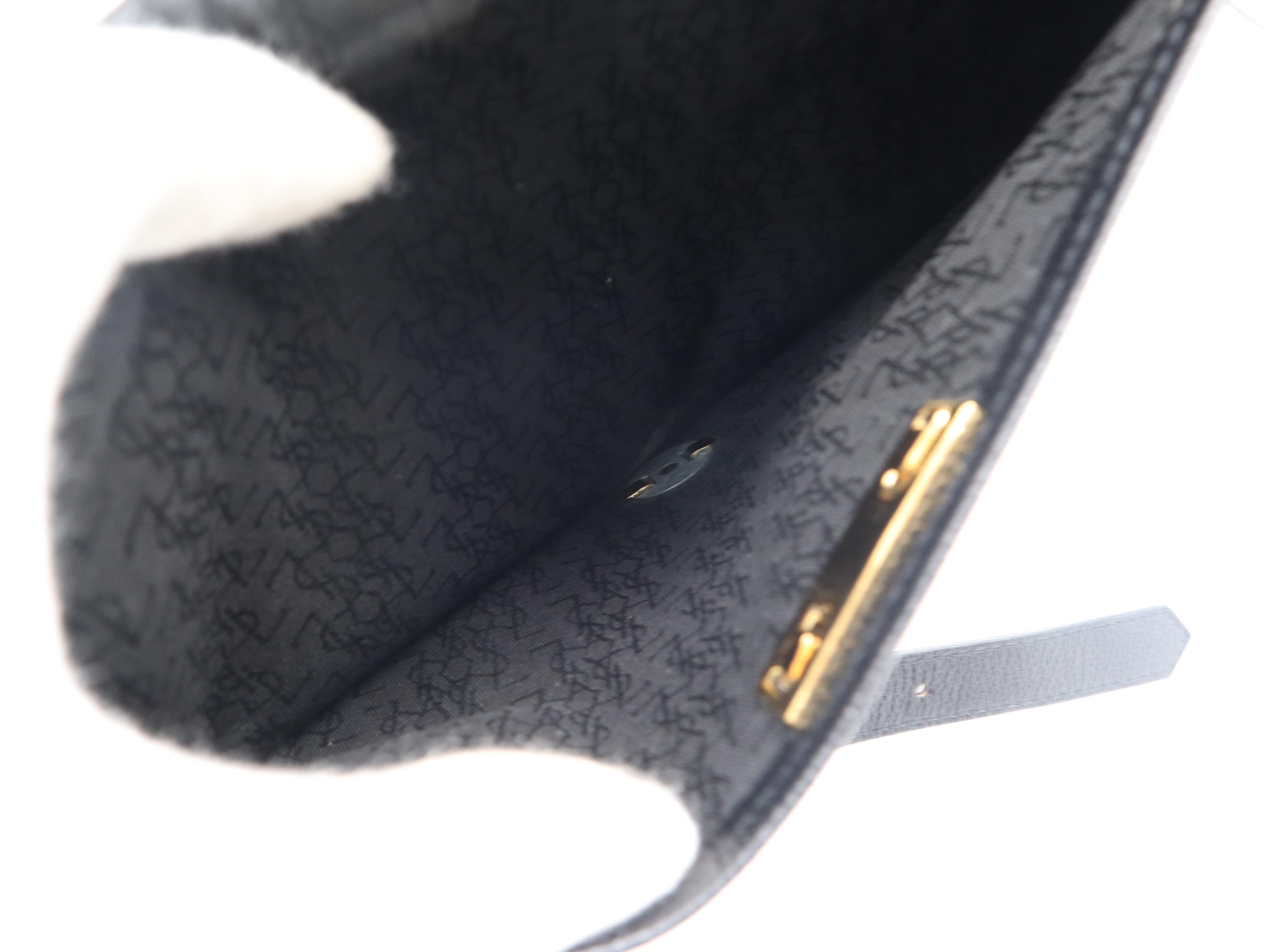 Cassandra Logo Stitch Shoulder Bag, Black — view 12