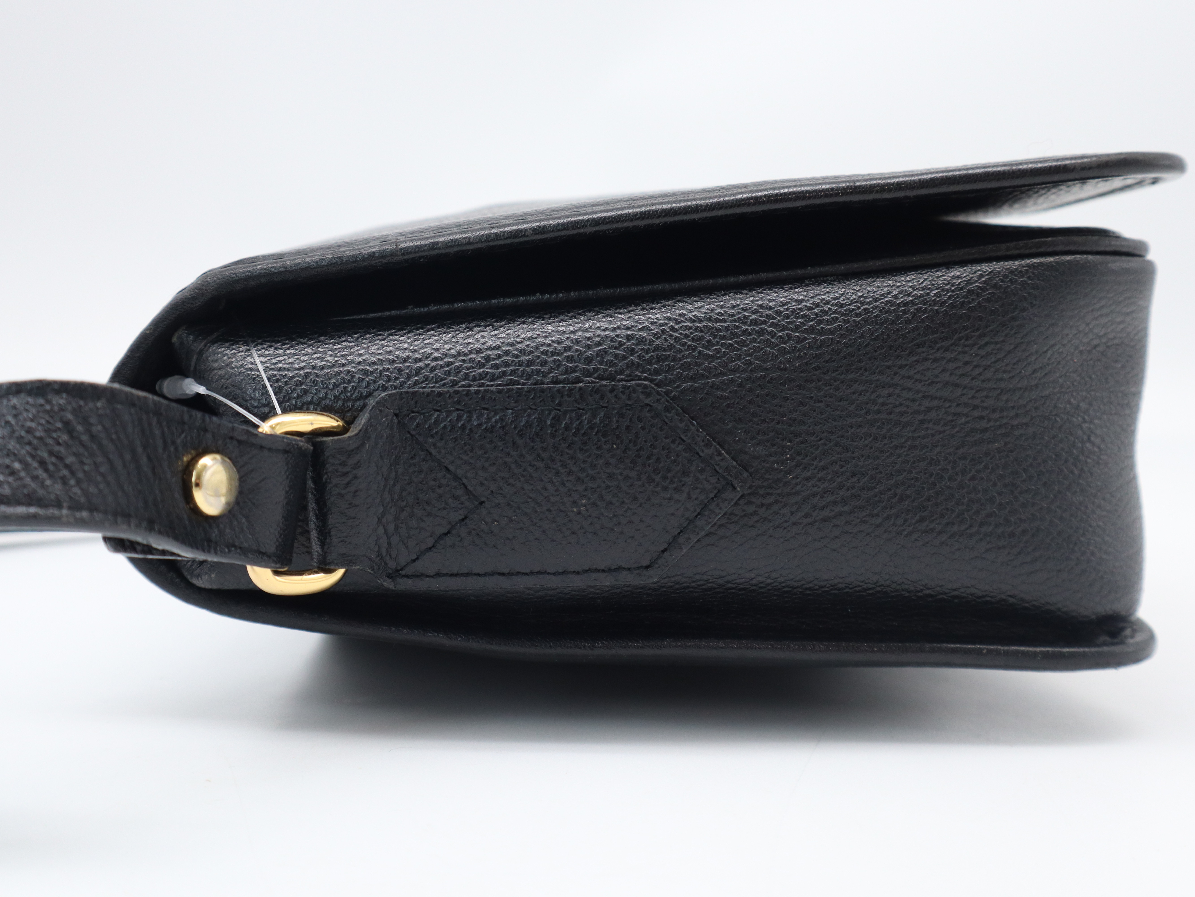 Cassandra Logo Stitch Shoulder Bag, Black — view 3