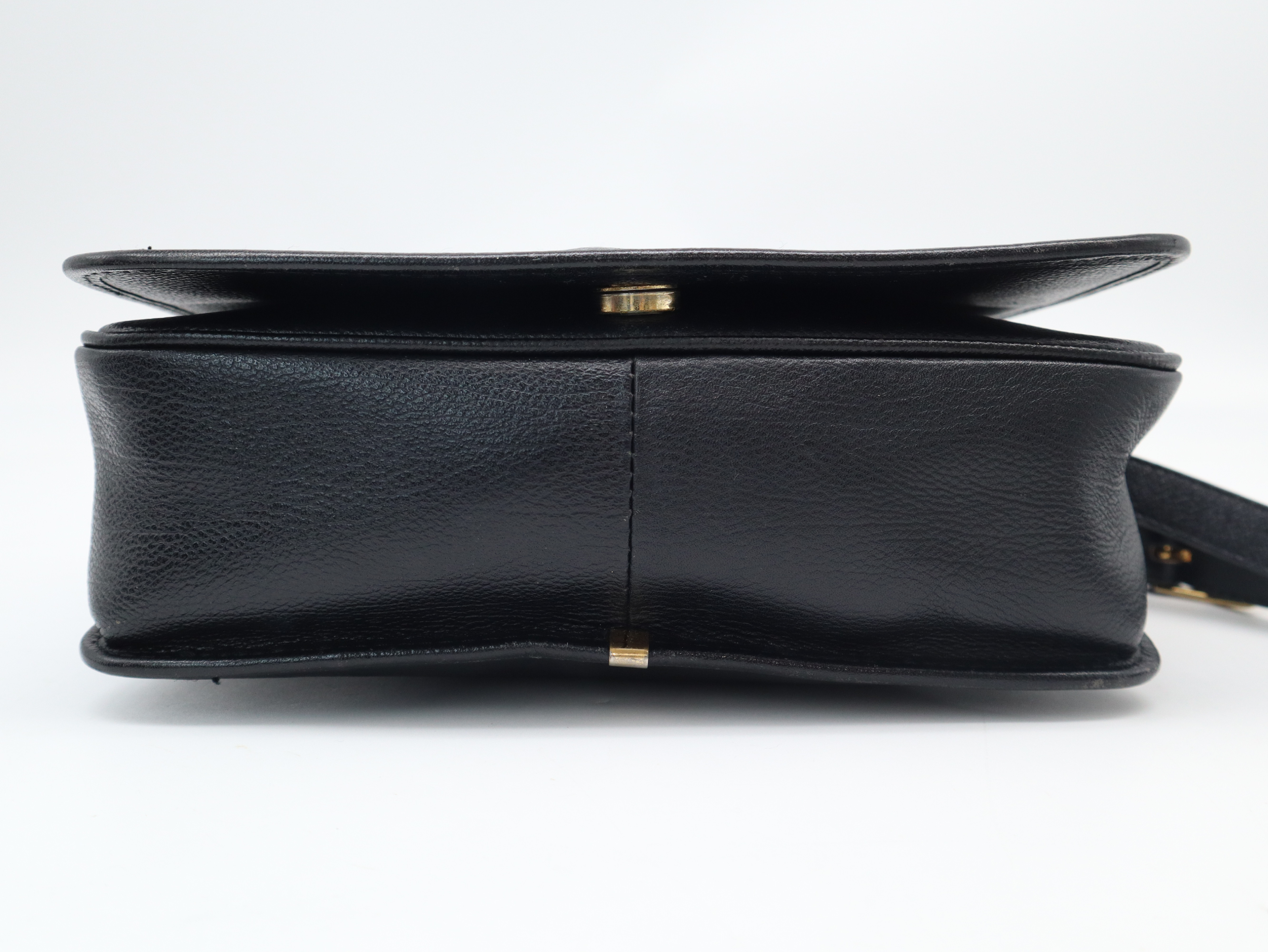 Cassandra Logo Stitch Shoulder Bag, Black — view 5