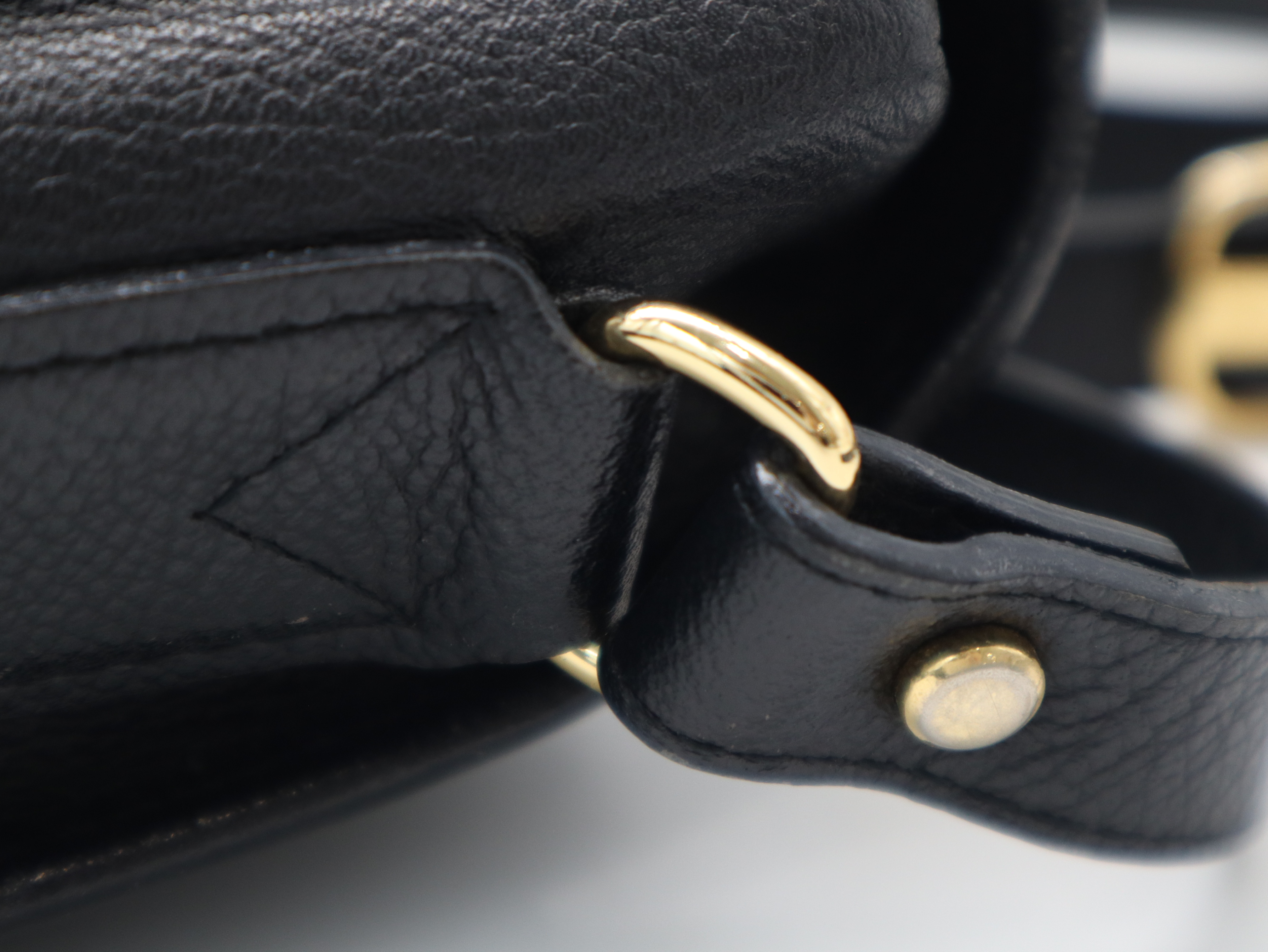 Cassandra Logo Stitch Shoulder Bag, Black — view 7