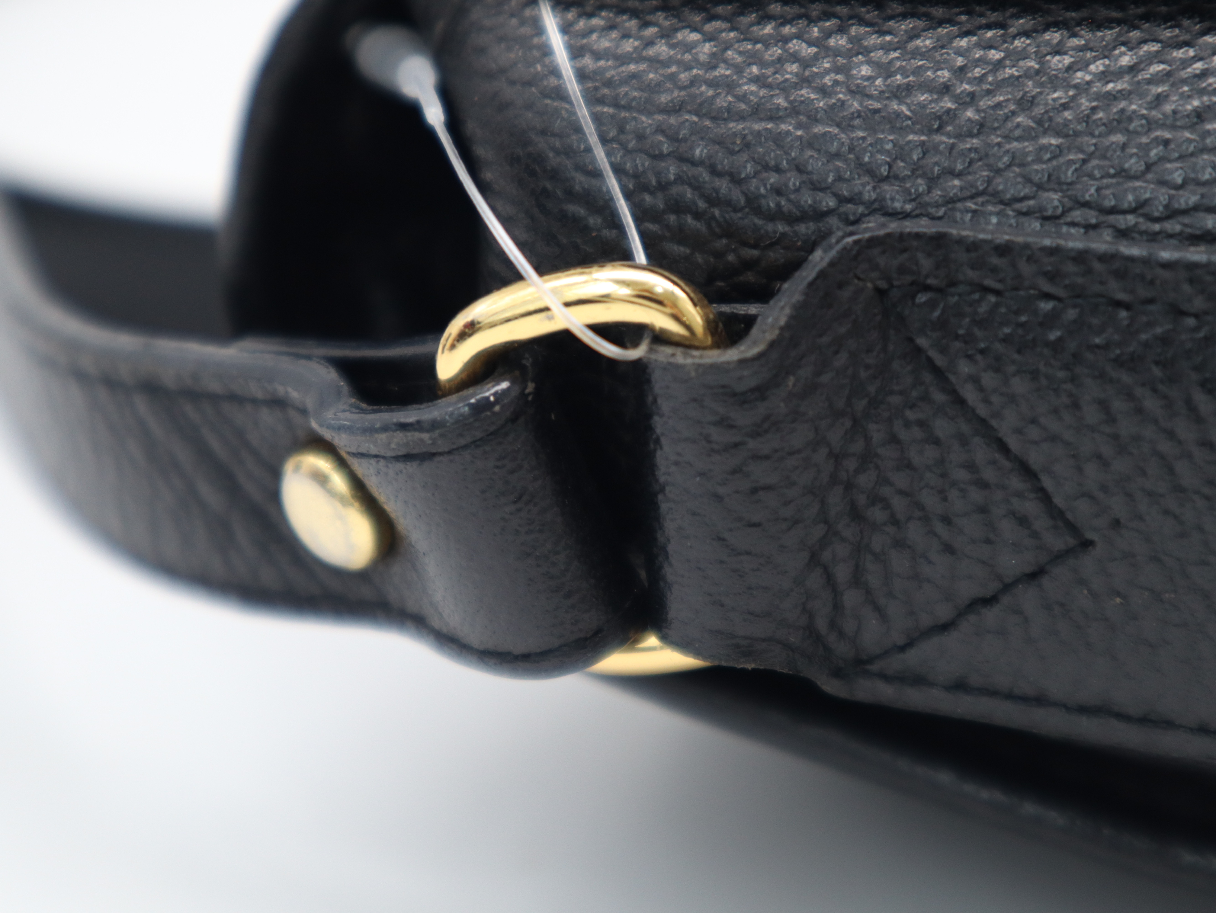 Cassandra Logo Stitch Shoulder Bag, Black — view 8