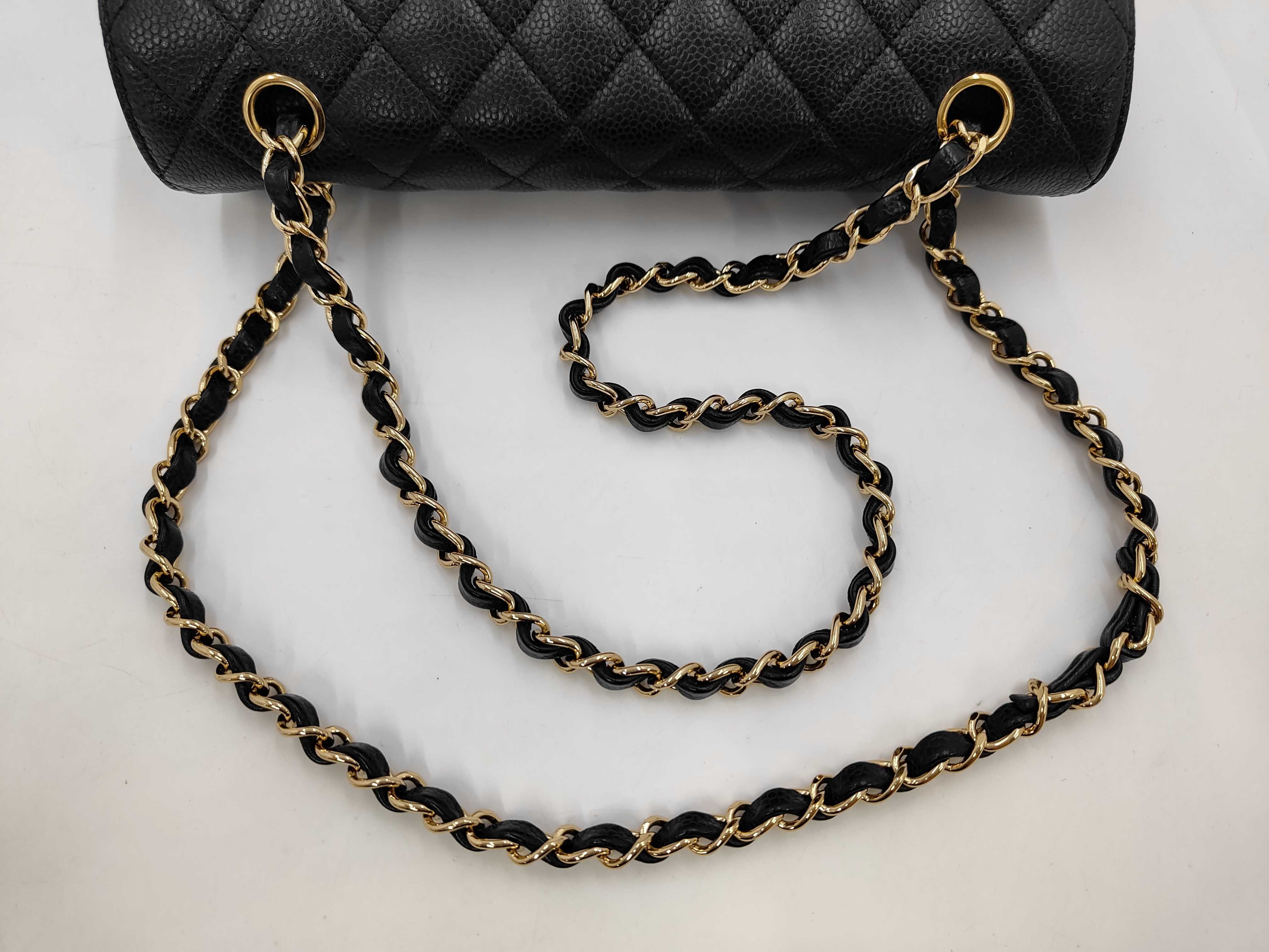 Matelassé 25 Caviar Double Flap Double Chain Shoulder Bag — view 5