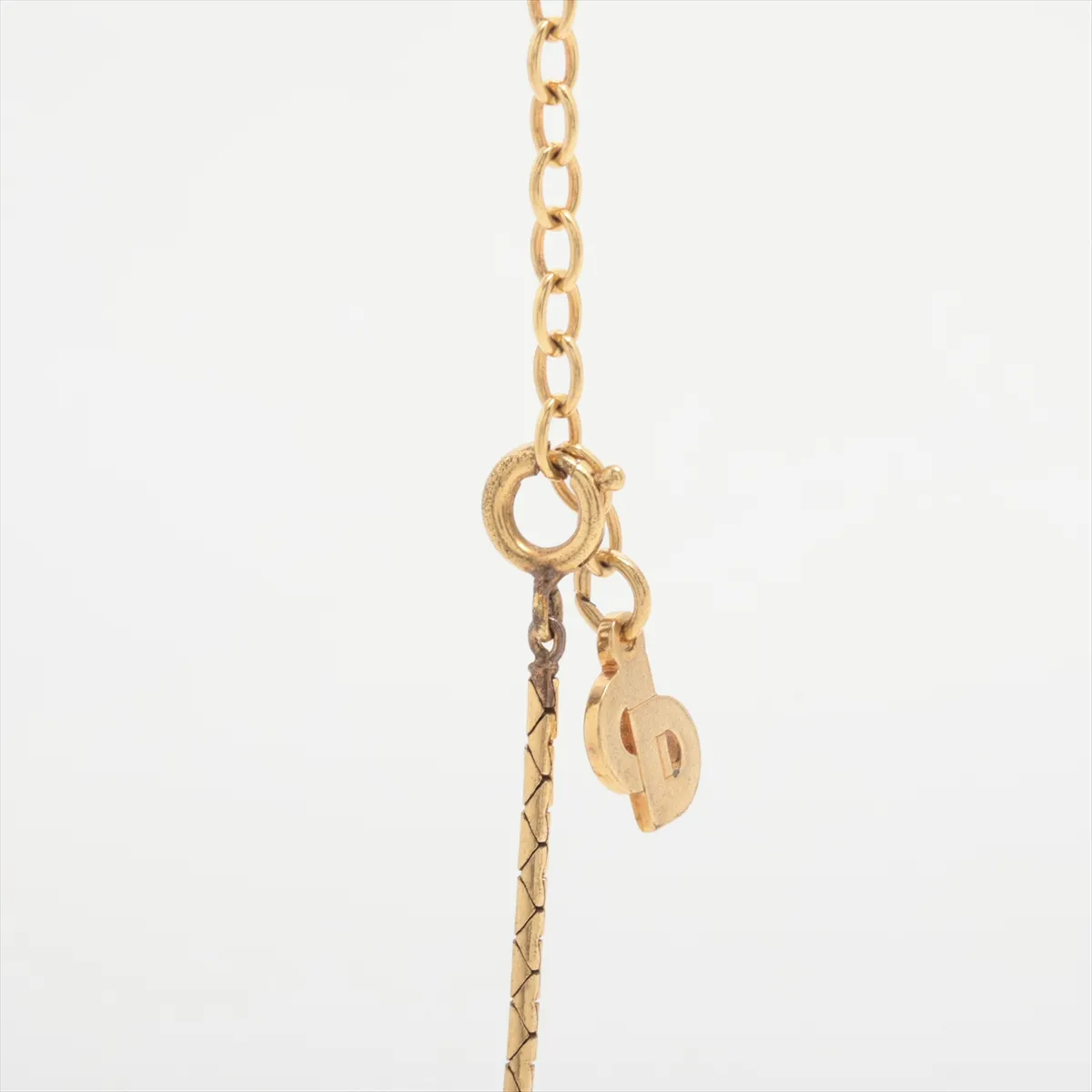 Heart Necklace, GP x Rhinestone, Gold, — view 3