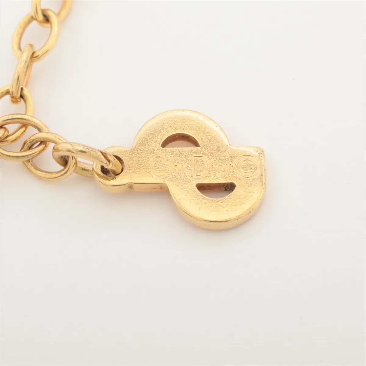 Heart Necklace, GP x Rhinestone, Gold, — view 4