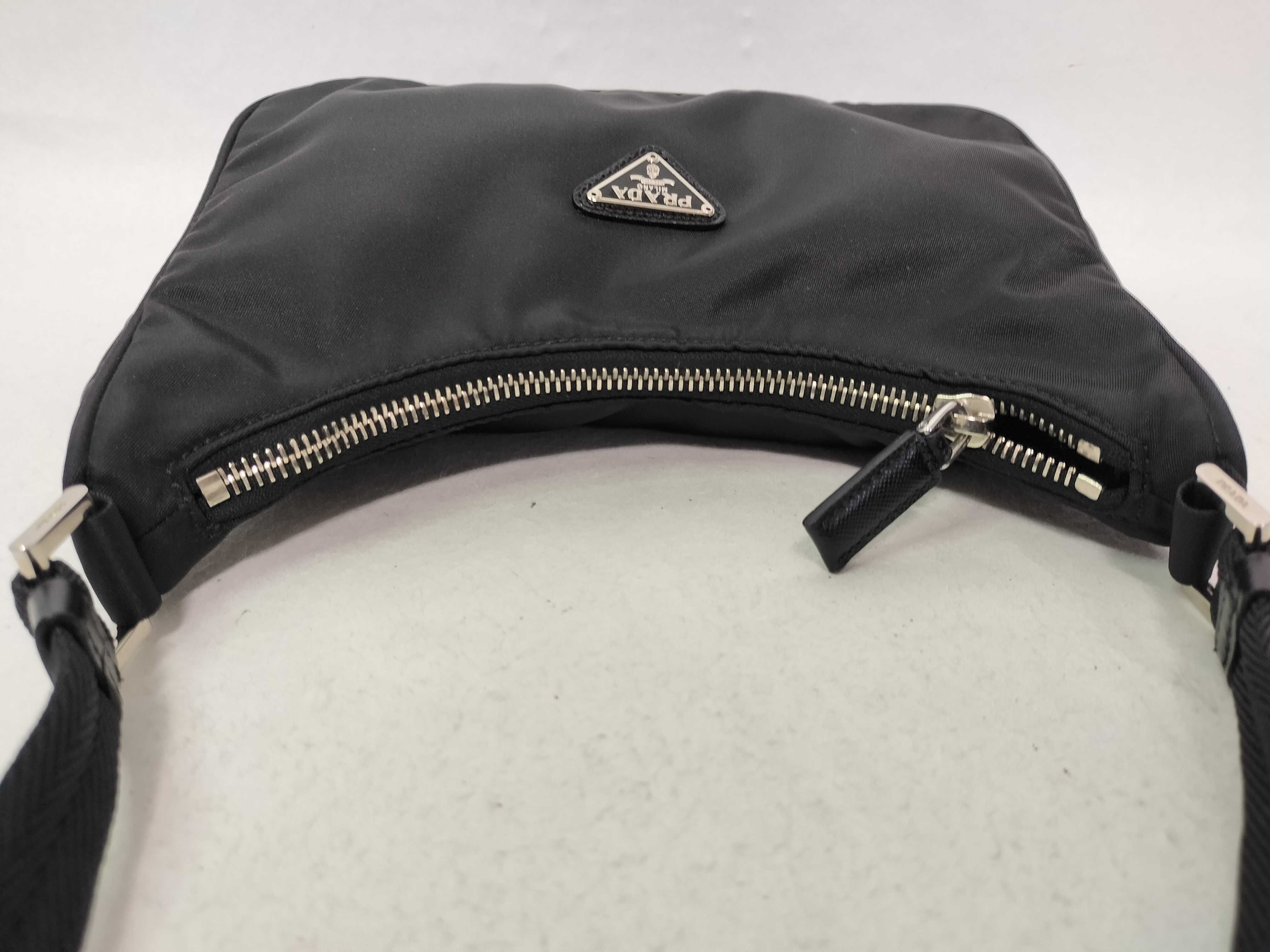 nylon mini handbag with triangular plate and guarantee card. — view 11