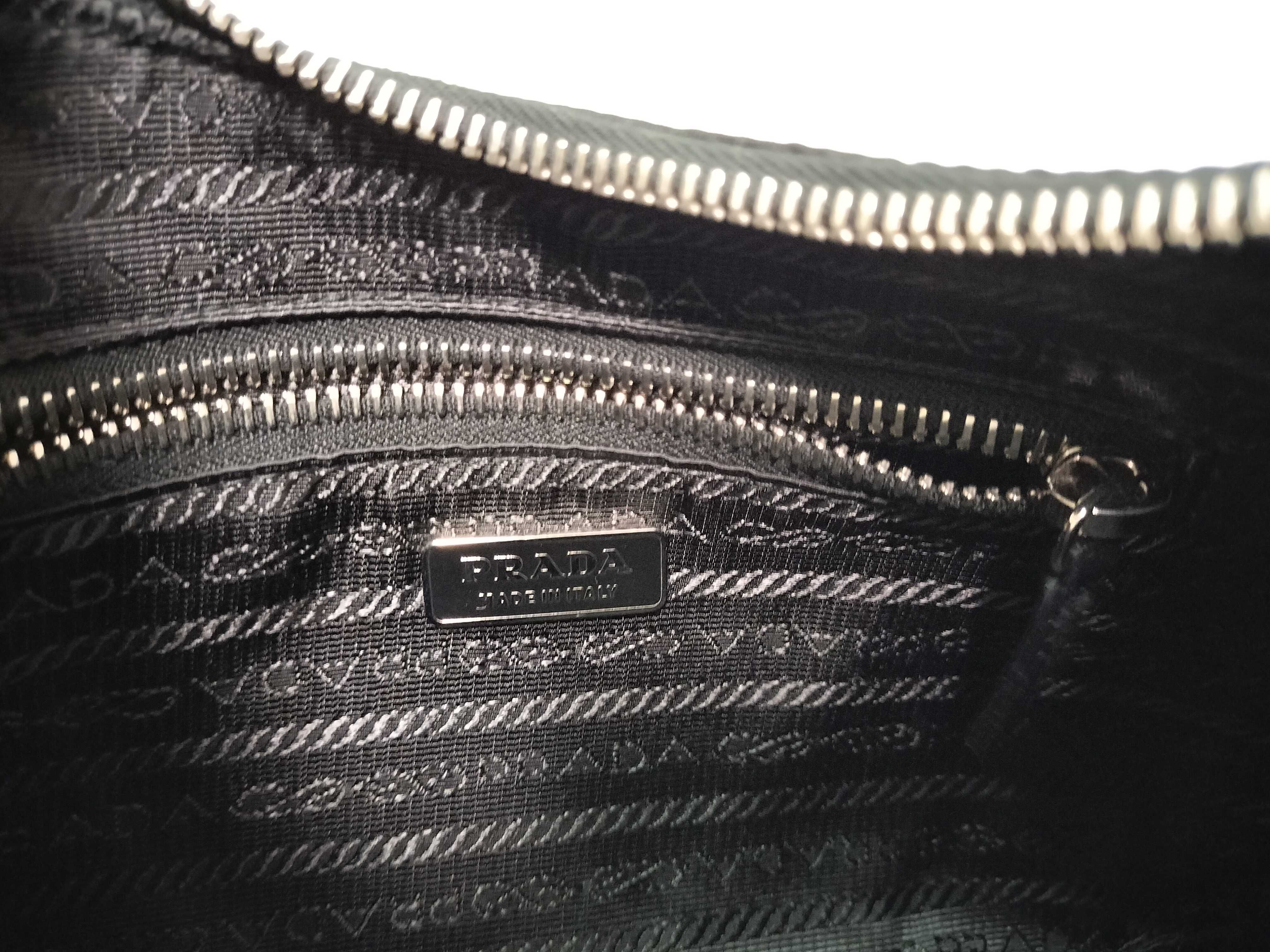 nylon mini handbag with triangular plate and guarantee card. — view 15