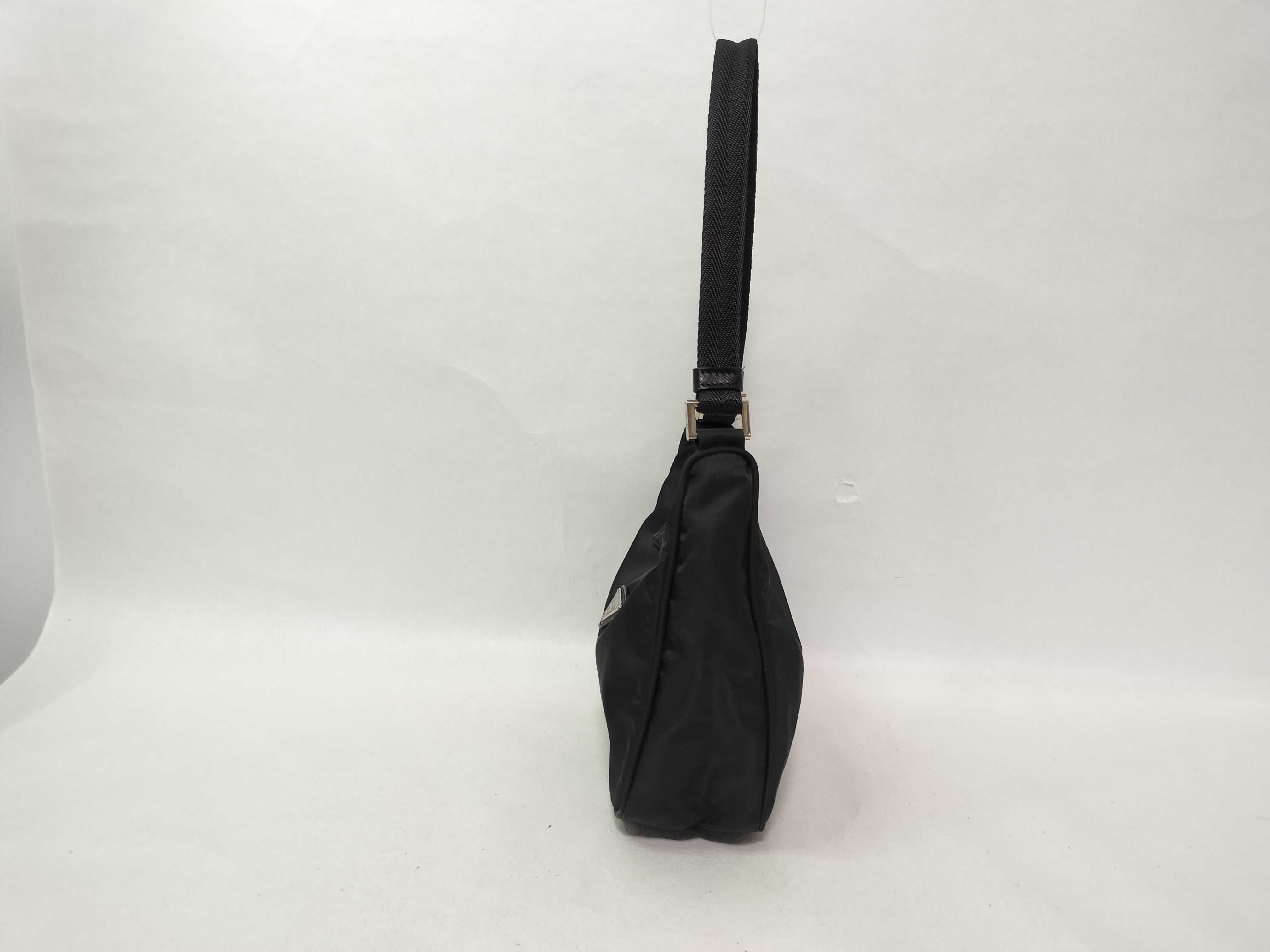 nylon mini handbag with triangular plate and guarantee card. — view 4