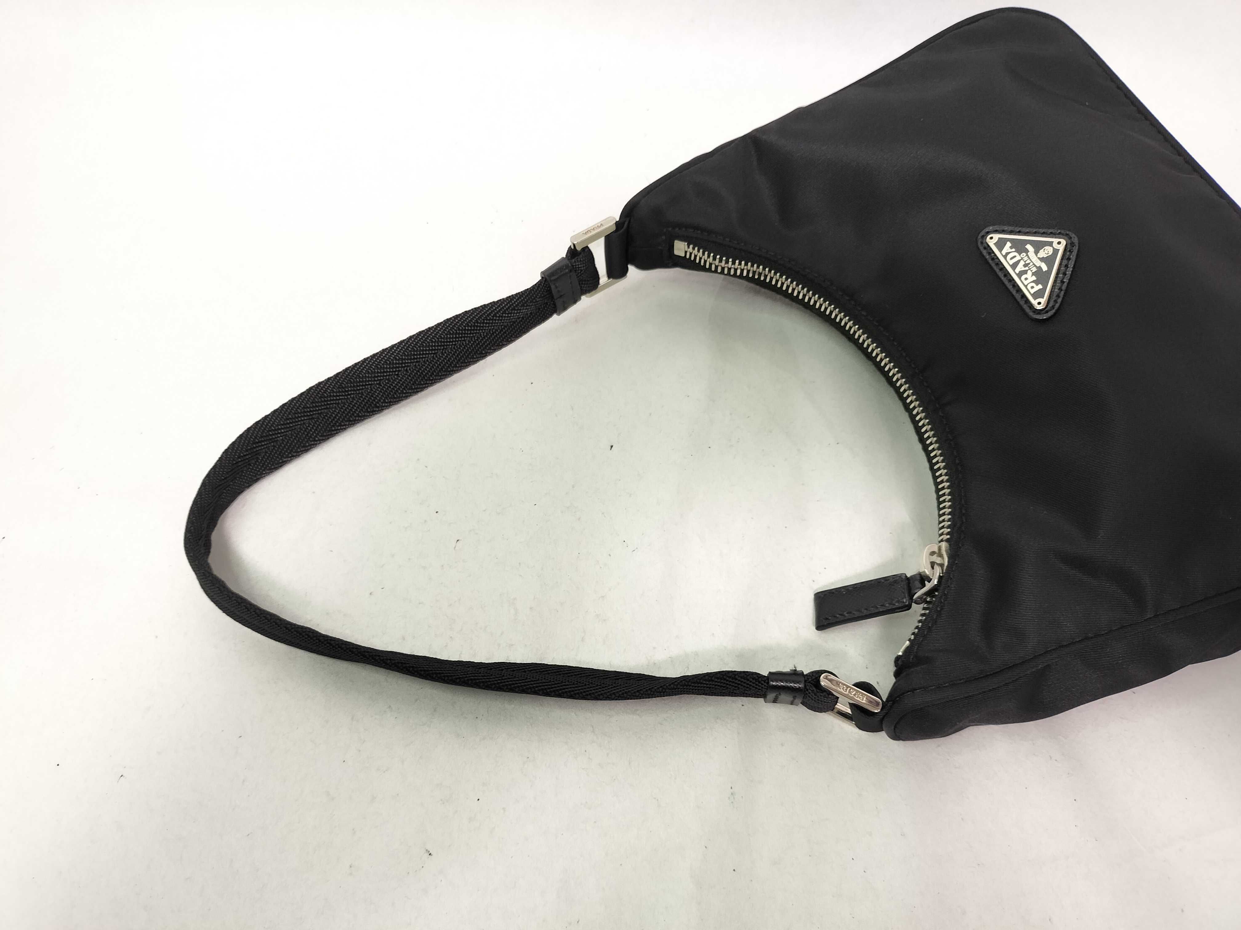 nylon mini handbag with triangular plate and guarantee card. — view 5