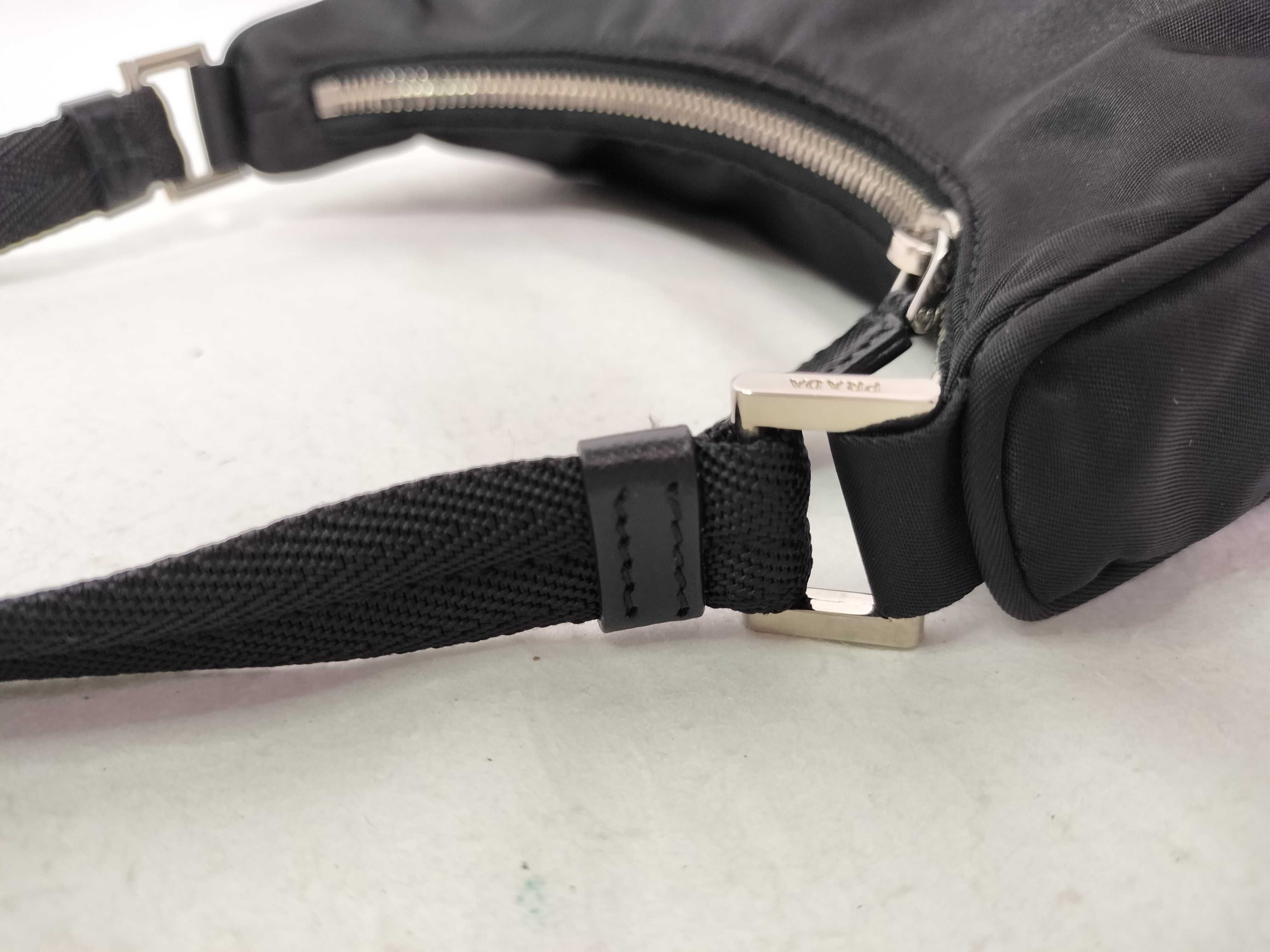nylon mini handbag with triangular plate and guarantee card. — view 7