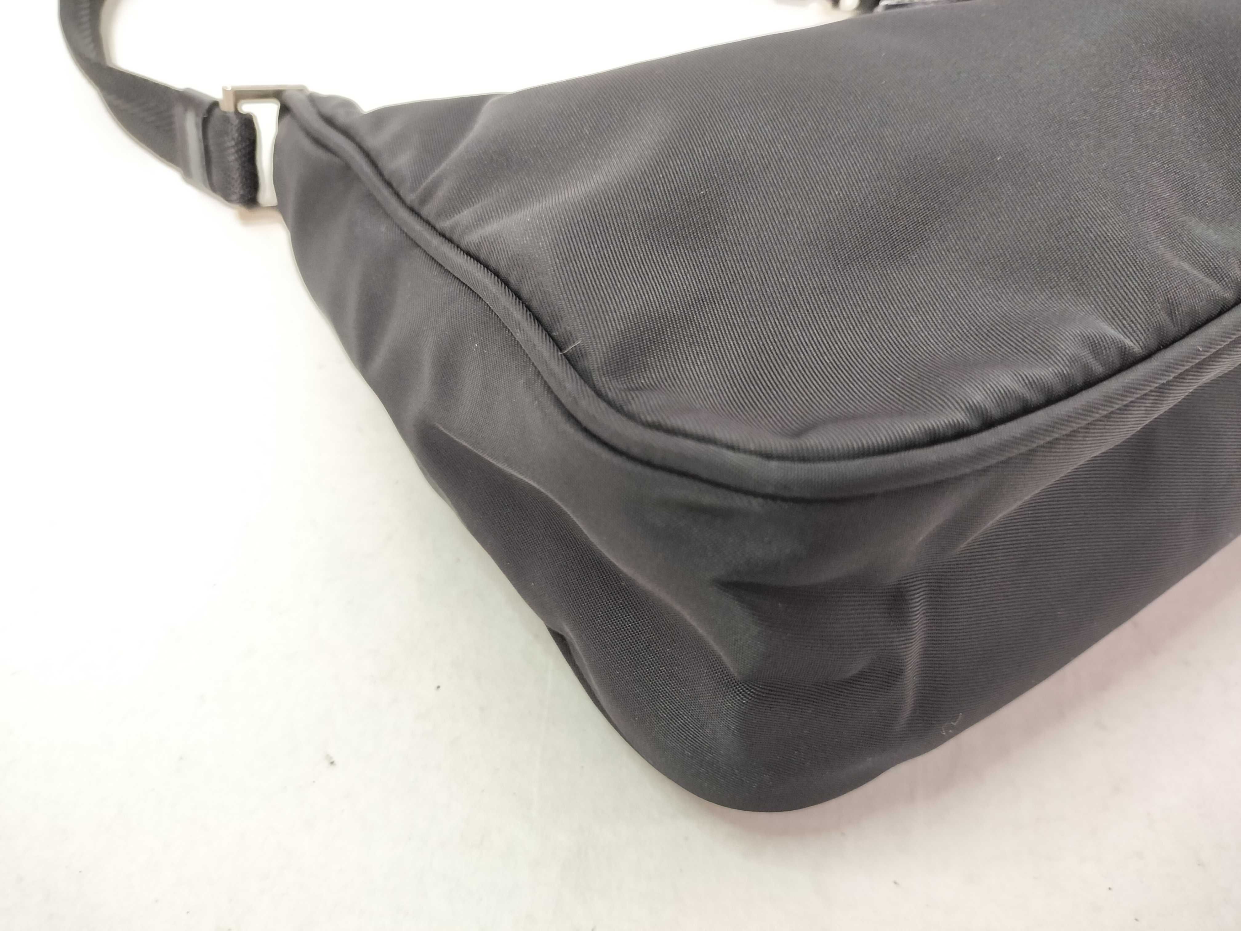 nylon mini handbag with triangular plate and guarantee card. — view 9