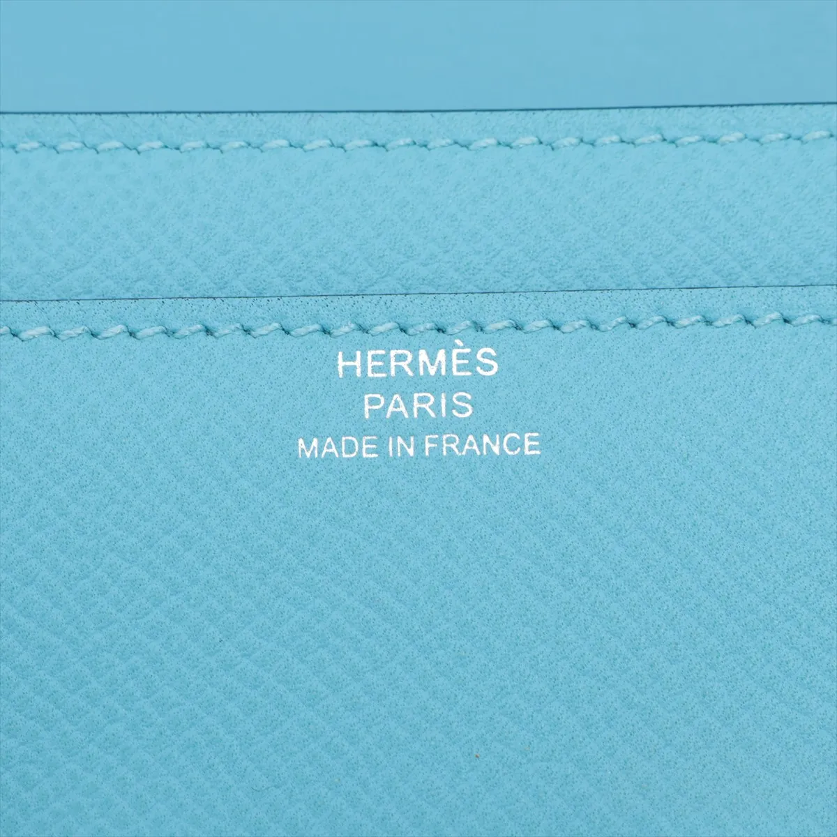 Constance Long Wallet, Veau Epsom Leather, Blue du Nord, Silver Hardware, D: 2019 — view 11