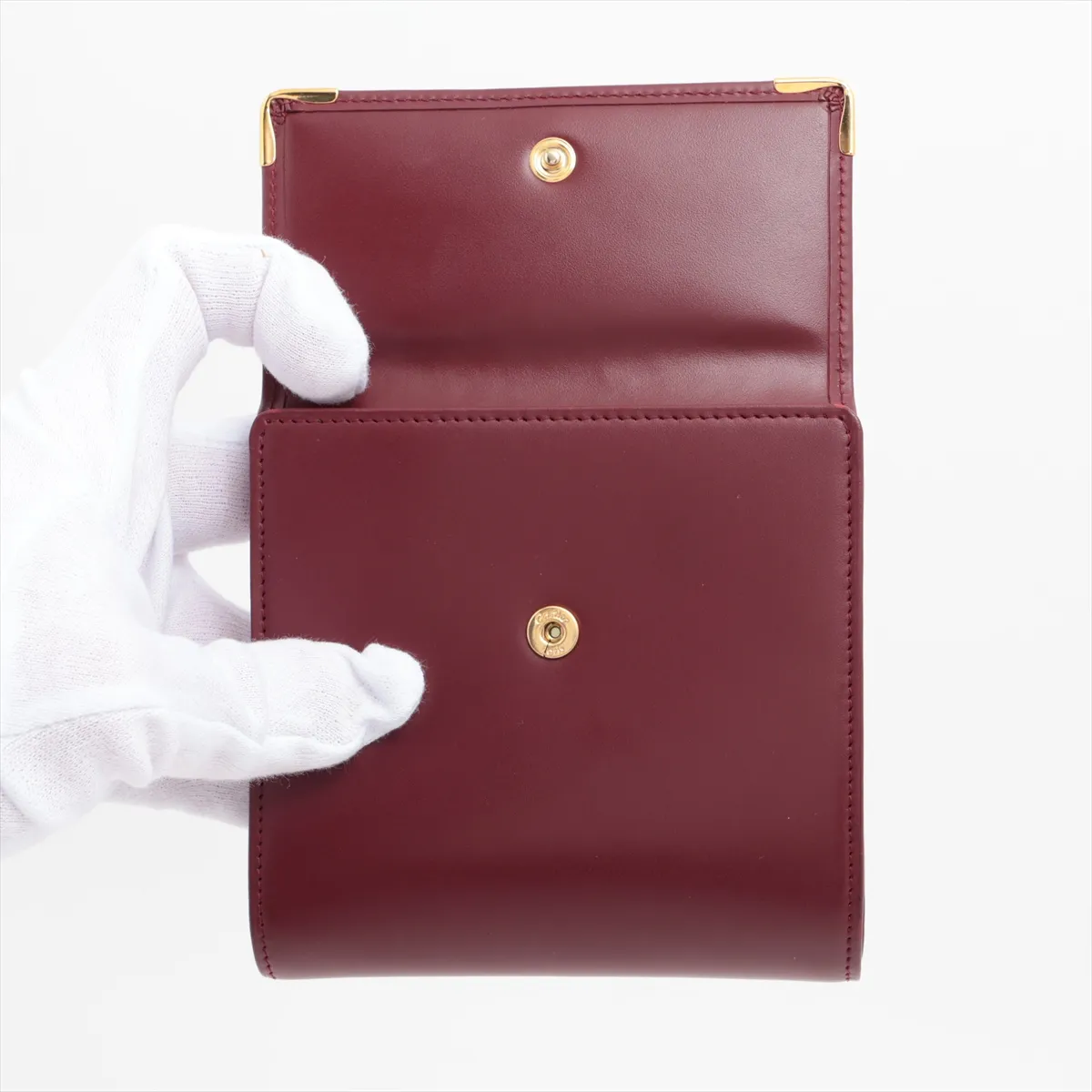 Must Leather Compact Wallet Bordeaux — view 3