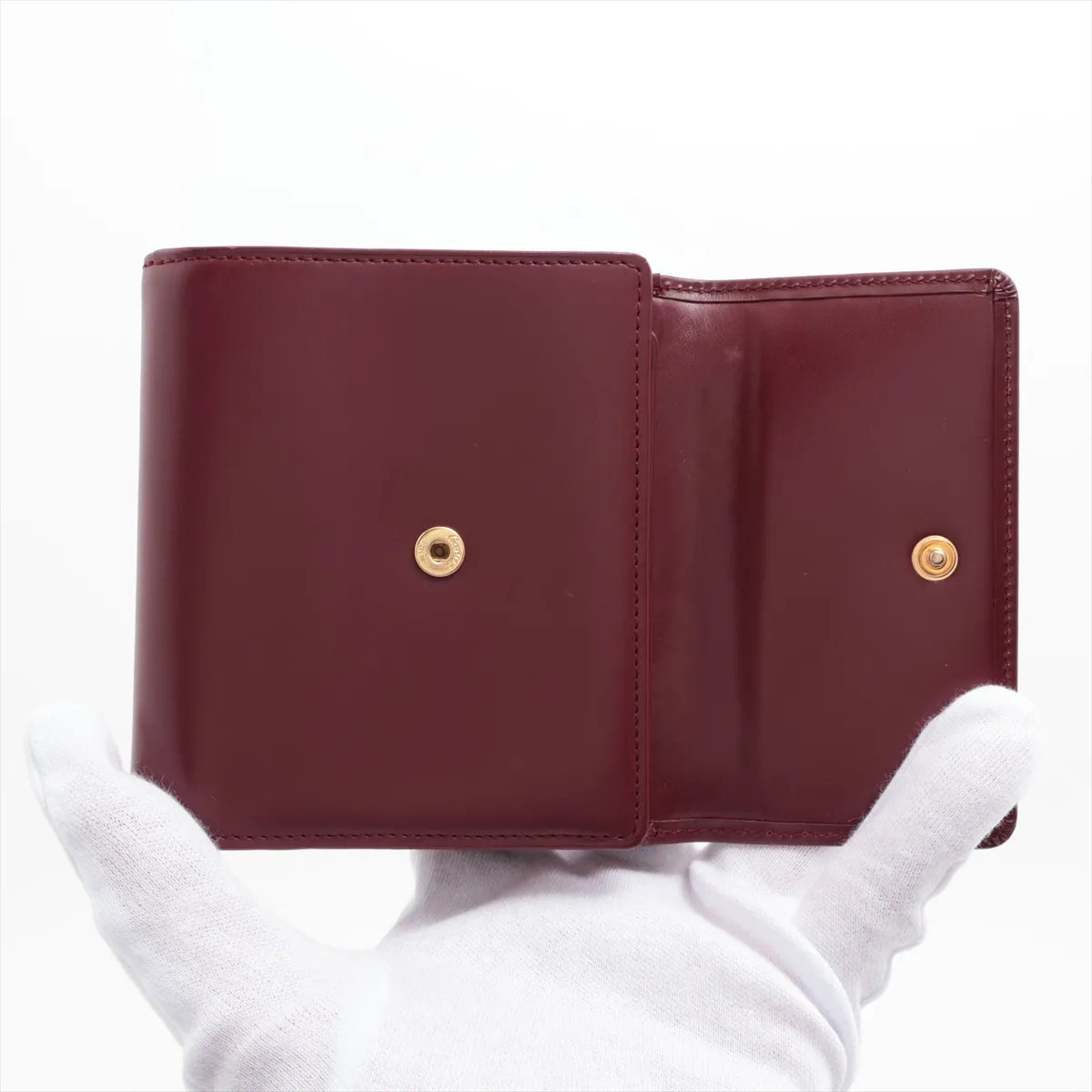 Must Leather Compact Wallet Bordeaux — view 4
