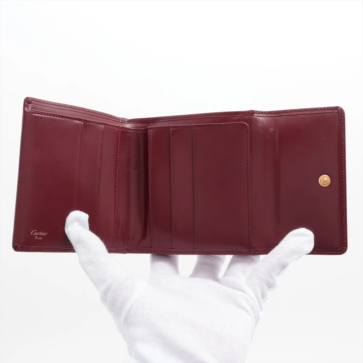 Must Leather Compact Wallet Bordeaux — view 5