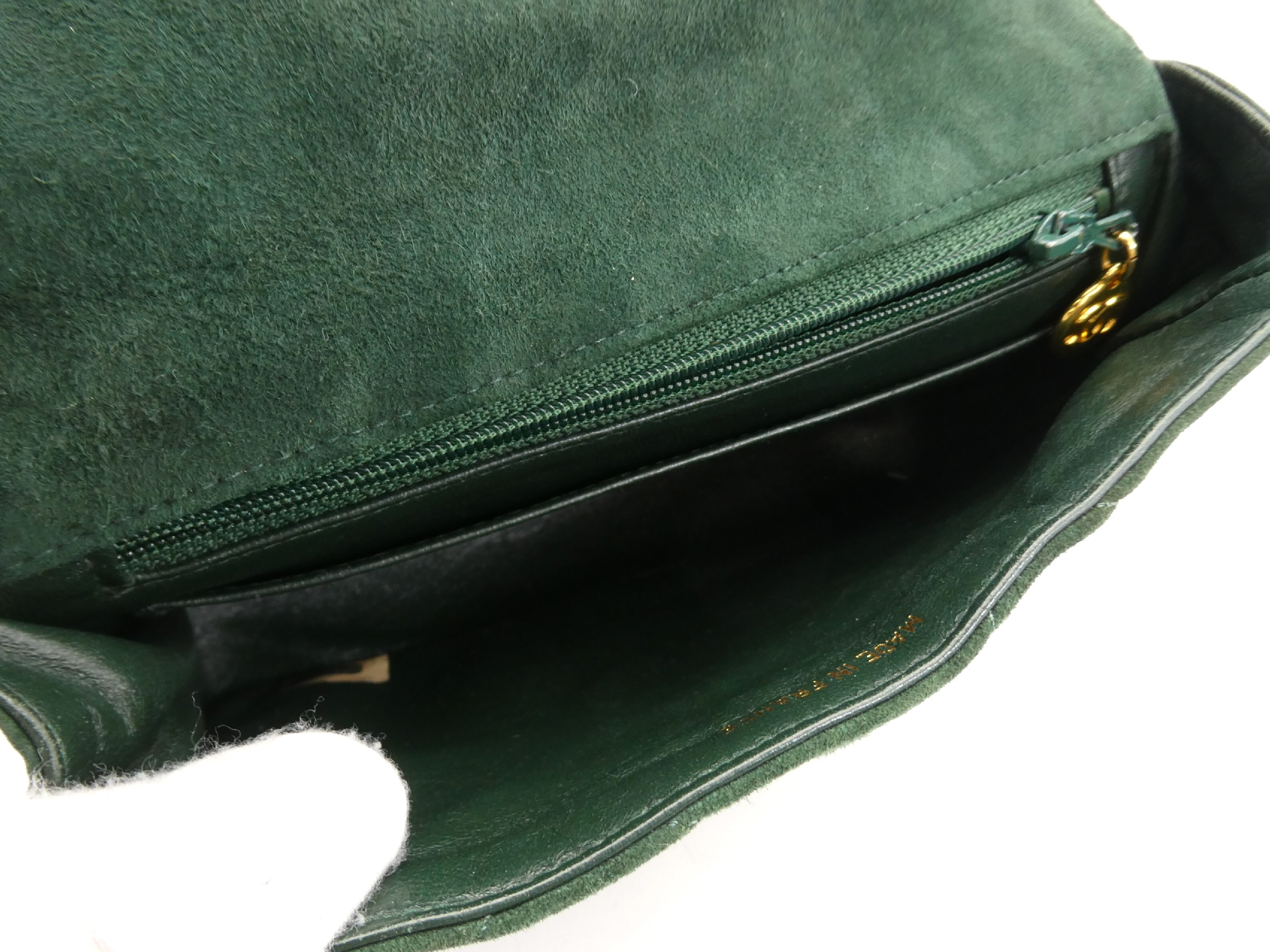 Gripoix Suede Chain Shoulder Bag — view 7