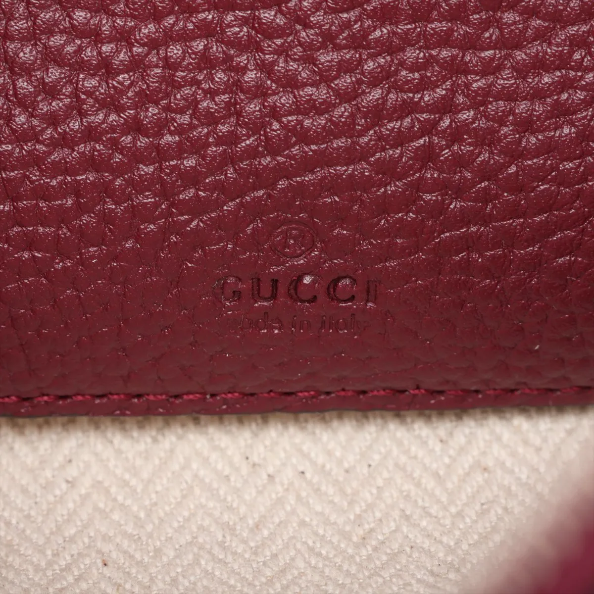 824529 Leather Shoulder Bag, Bordeaux — view 7