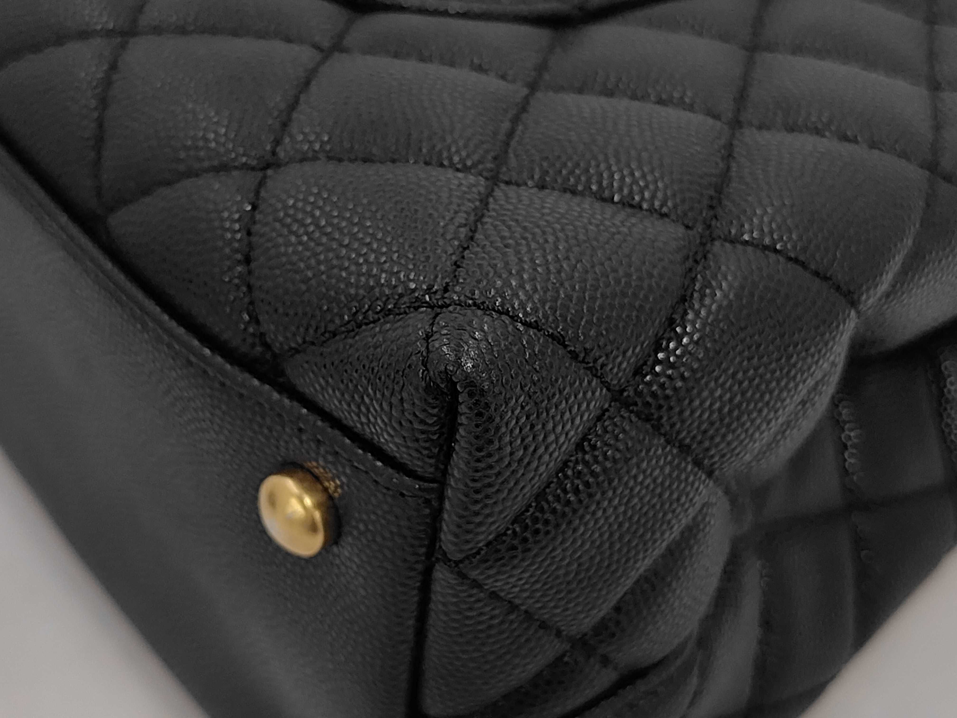 Coco Handle 2-way Shoulder Bag with Serial Plate, Black — view 3