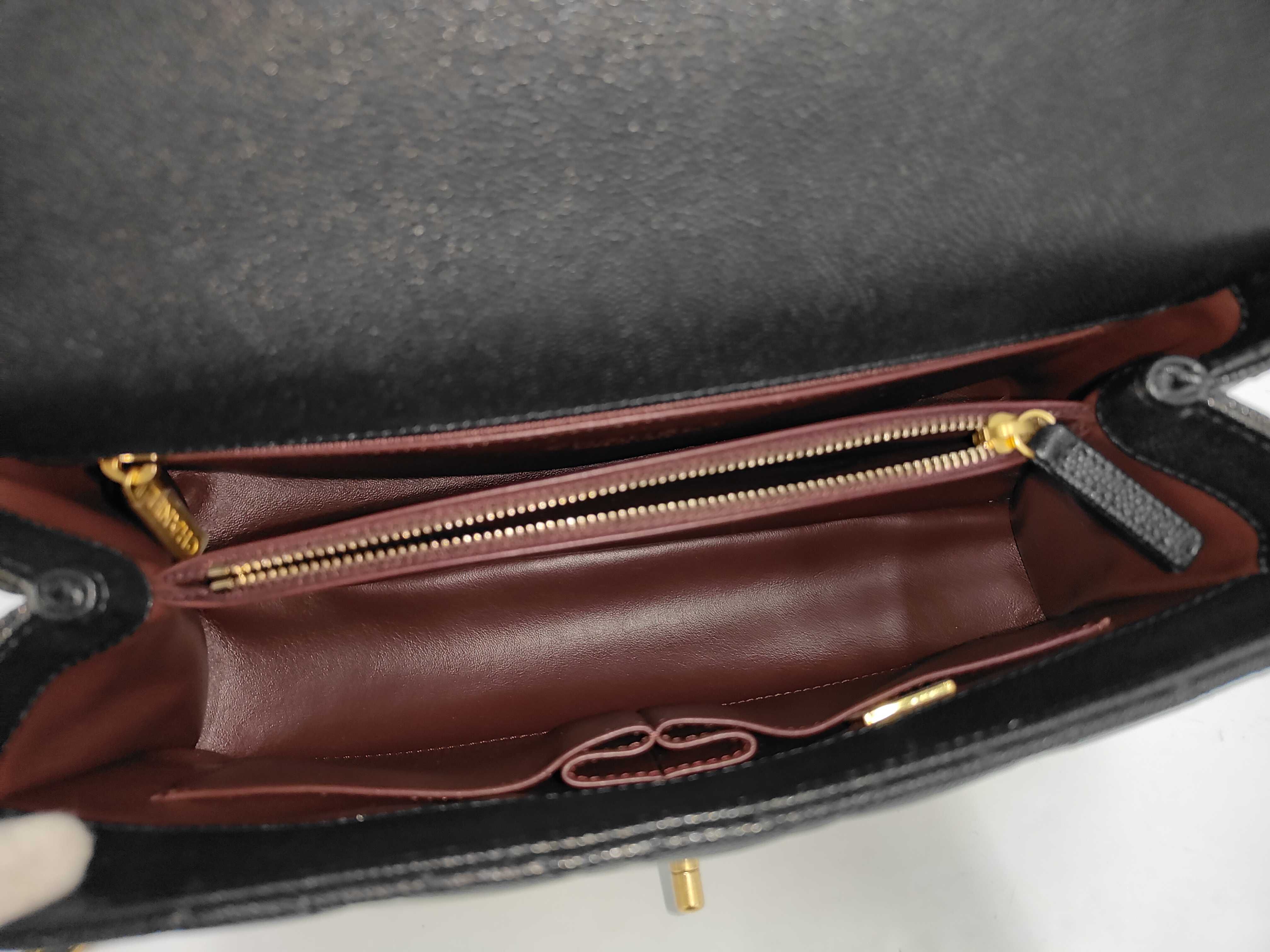 Coco Handle 2-way Shoulder Bag with Serial Plate, Black — view 9