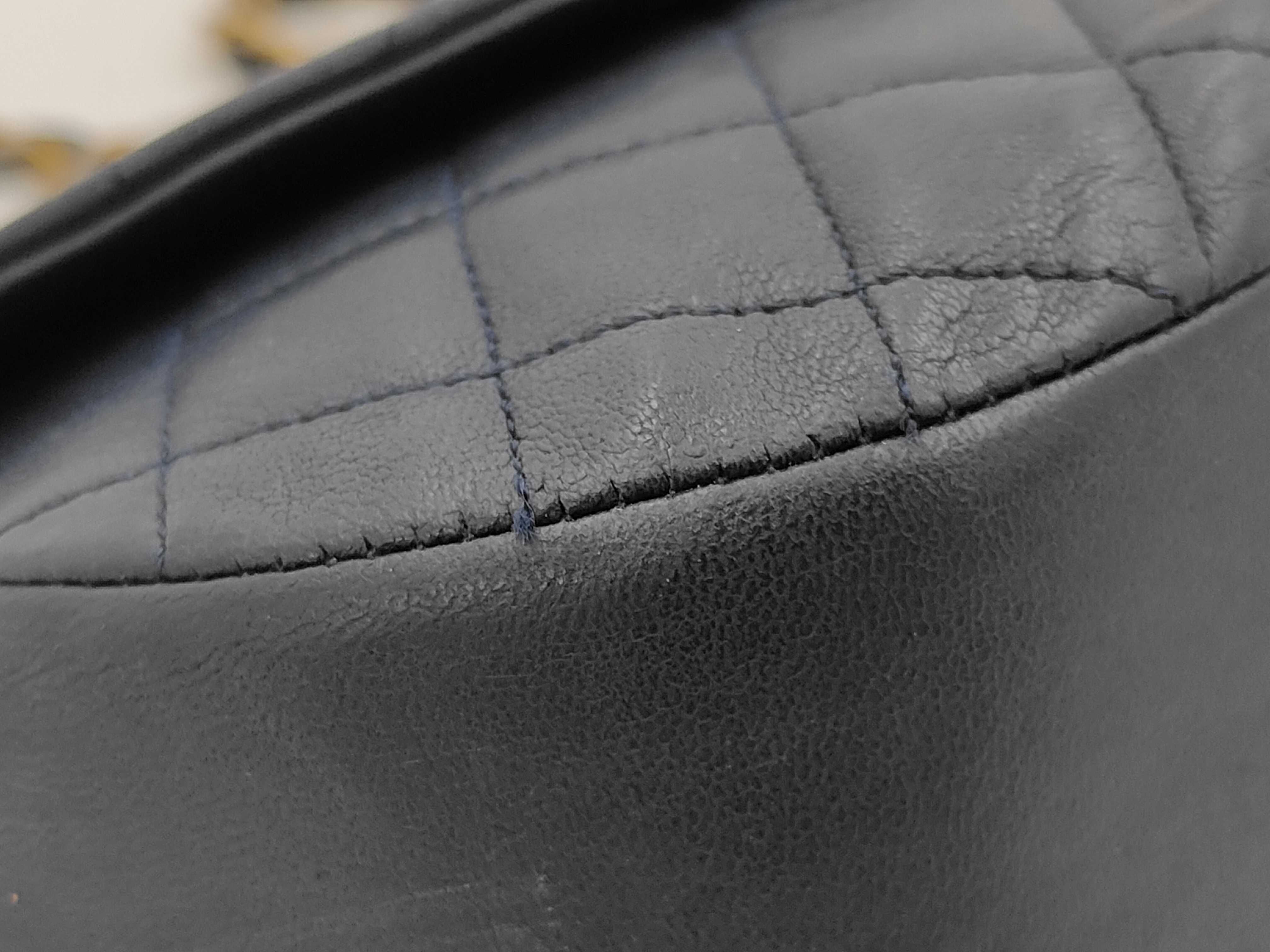 Matelassé Turnlock Coco Mark Half Moon Chain Shoulder Bag (Navy) — view 6