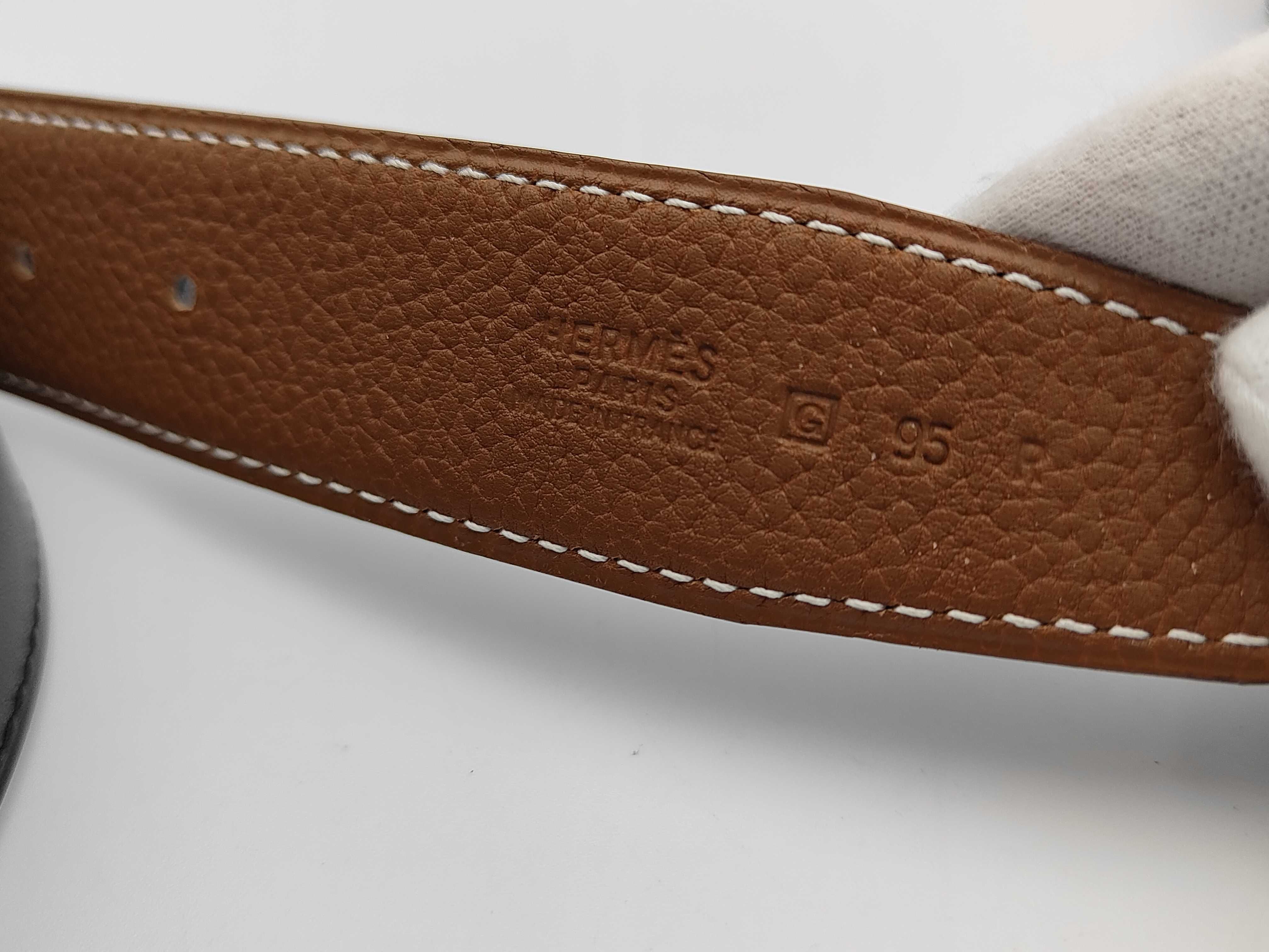 Leather Belt with Y Stamp, Size 40 — view 6