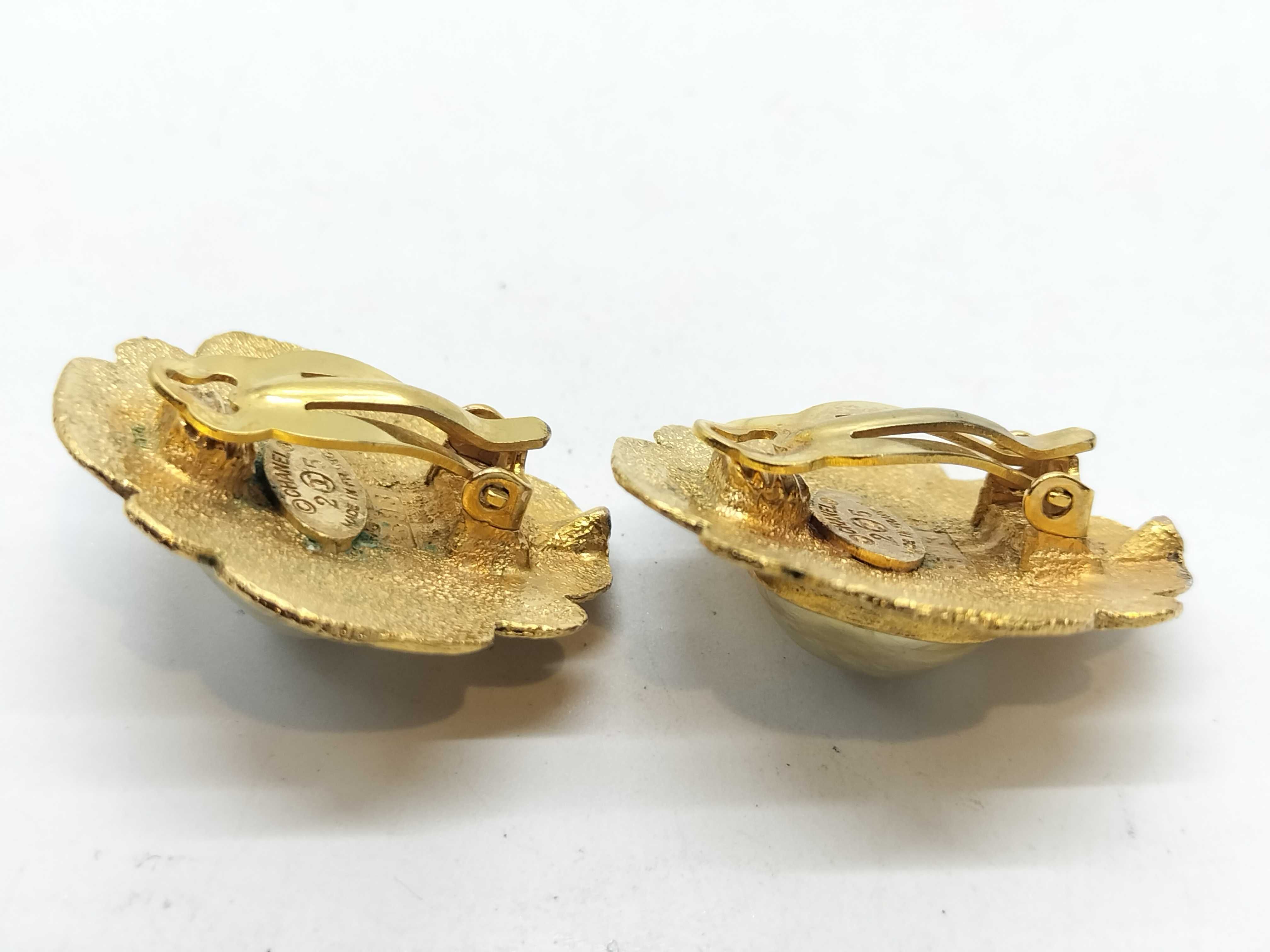 Gold Plated Faux Pearl Earrings — view 5